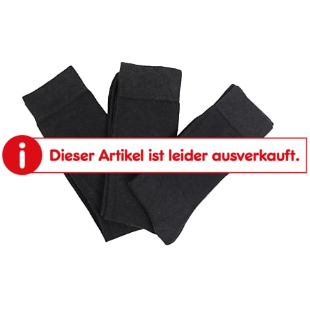 SoC Komfortsocken 3er Pack - schwarz - Gr. 35/38 - versch. Farben & Größen - Bild 1
