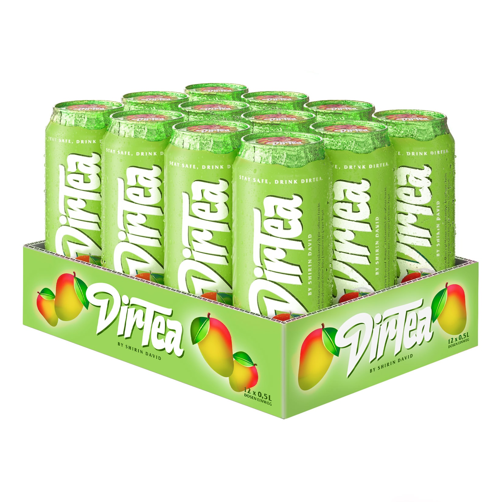 Dirtea Eistee Saftige Mango 0,5 Liter, 12er Pack - Bild 1