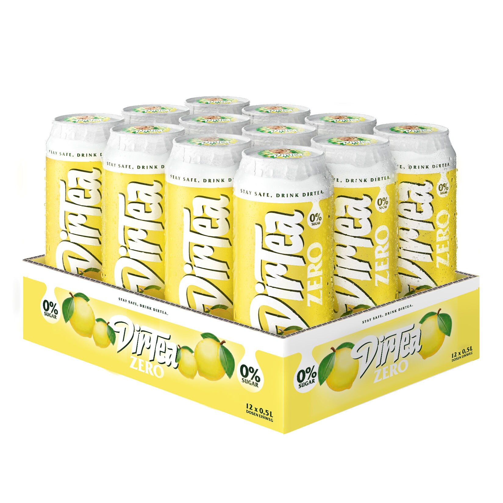 Dirtea Zero Eistee Lemon from Heaven 0,5 Liter, 12er Pack - Bild 1
