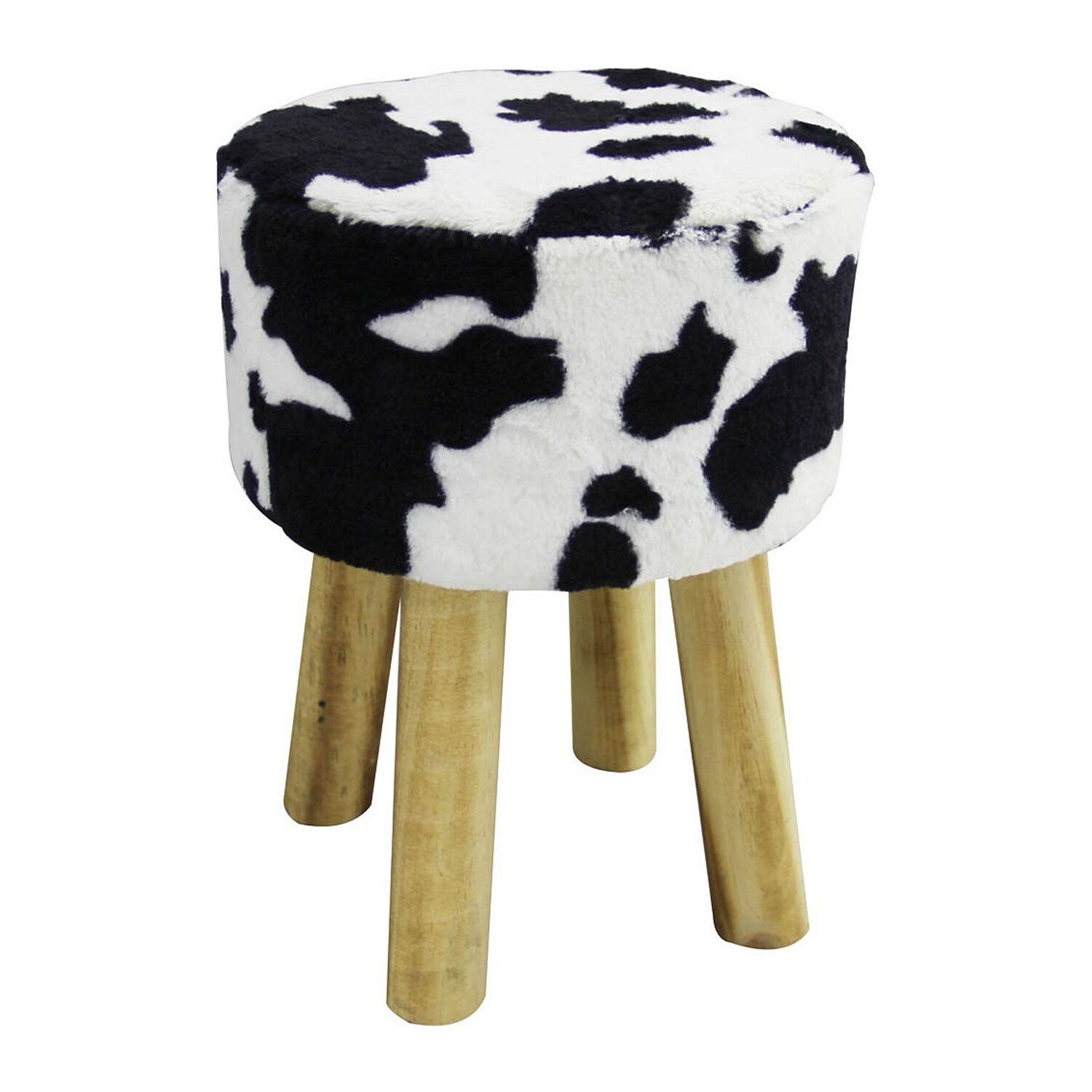 Echtwerk Fellhocker Country mit Holzf&uuml;&szlig;en - Bild 1