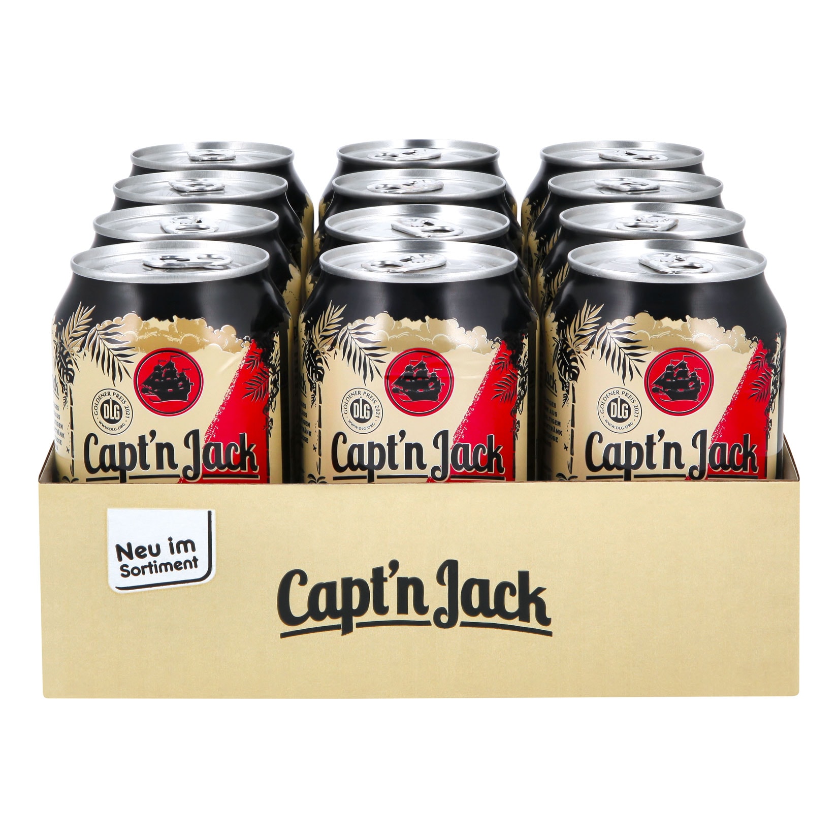 Capt'n Jack & Cola 10,0 % vol 0,33 Liter Dose, 12er Pack - Bild 1