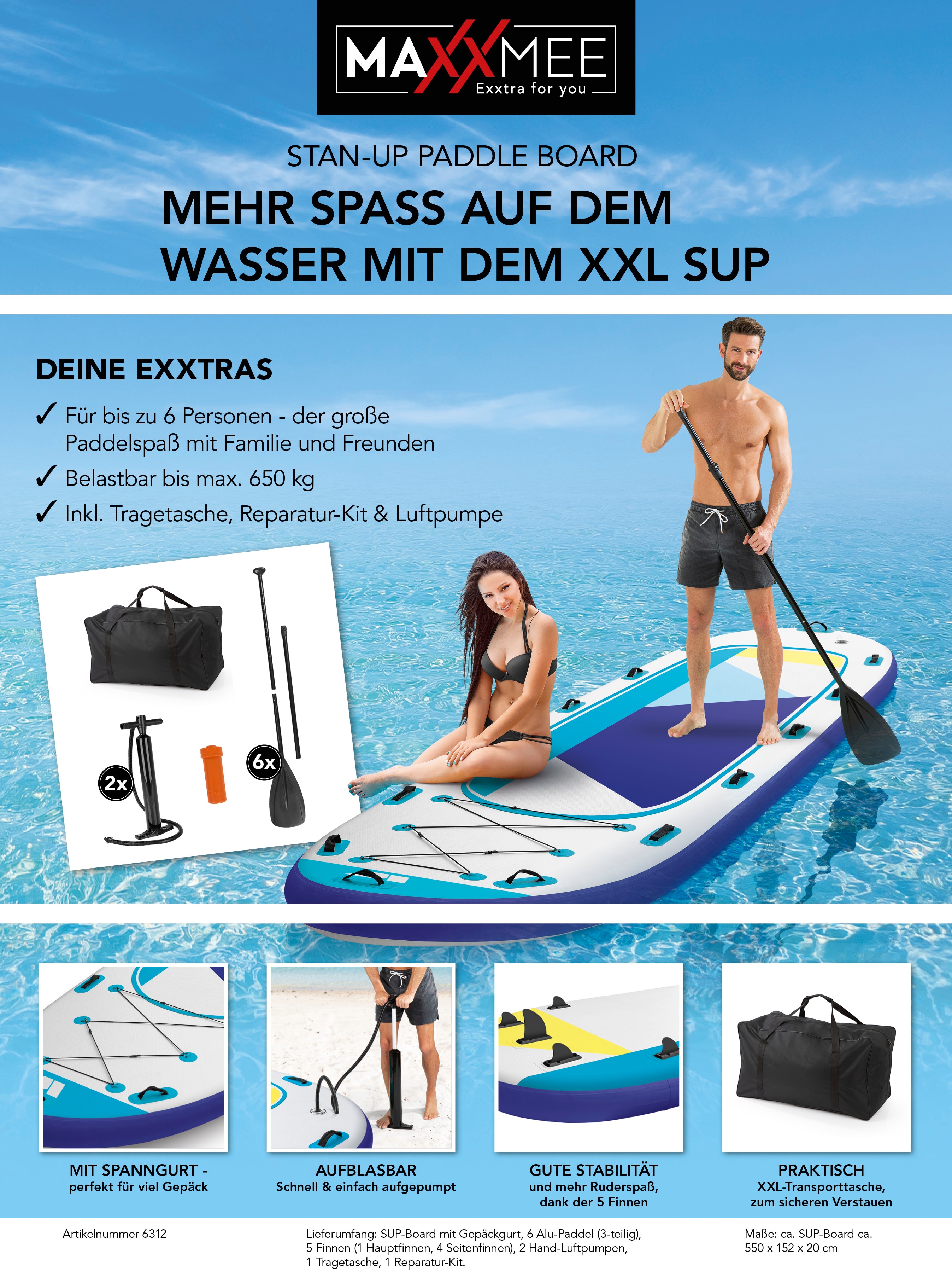 maxxmee stand up paddle