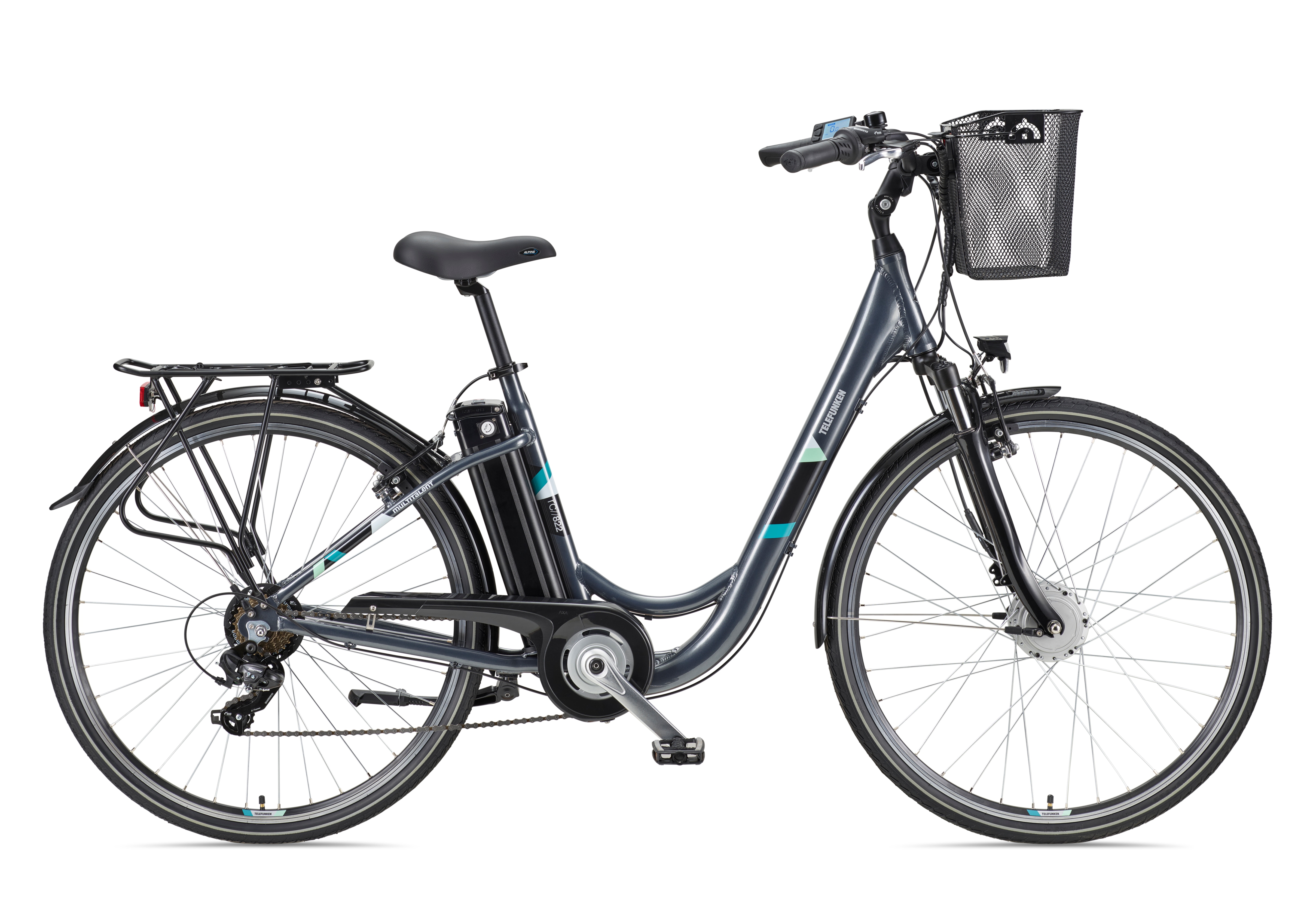 Telefunken MULTITALENT RC822 City E-Bike 28" anthrazit - Bild 1
