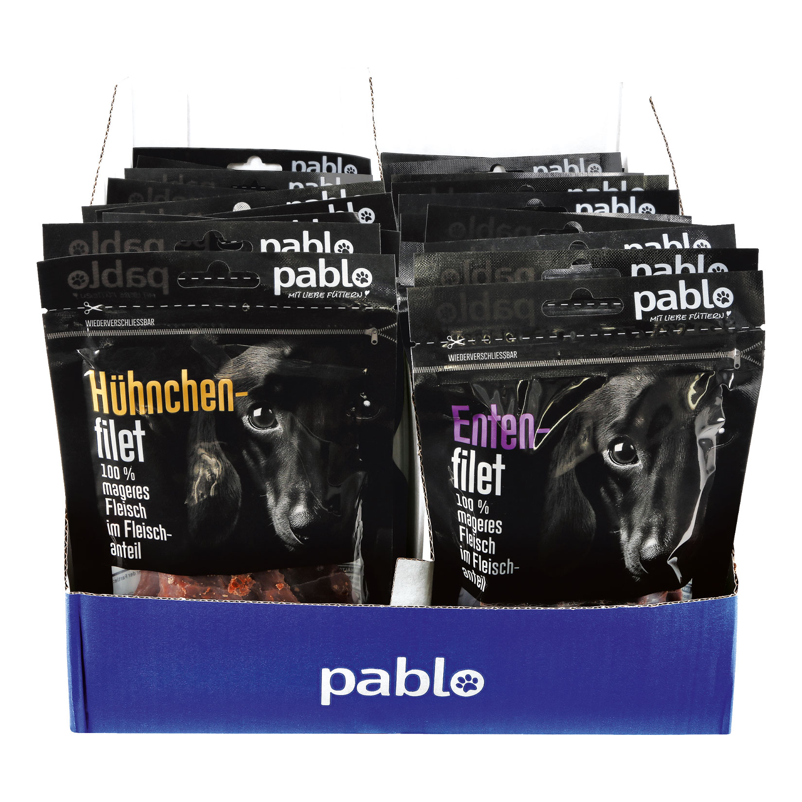 Pablo Hundesnack Filets 100 g, verschiende Sorten, 30er Pack - Bild 1