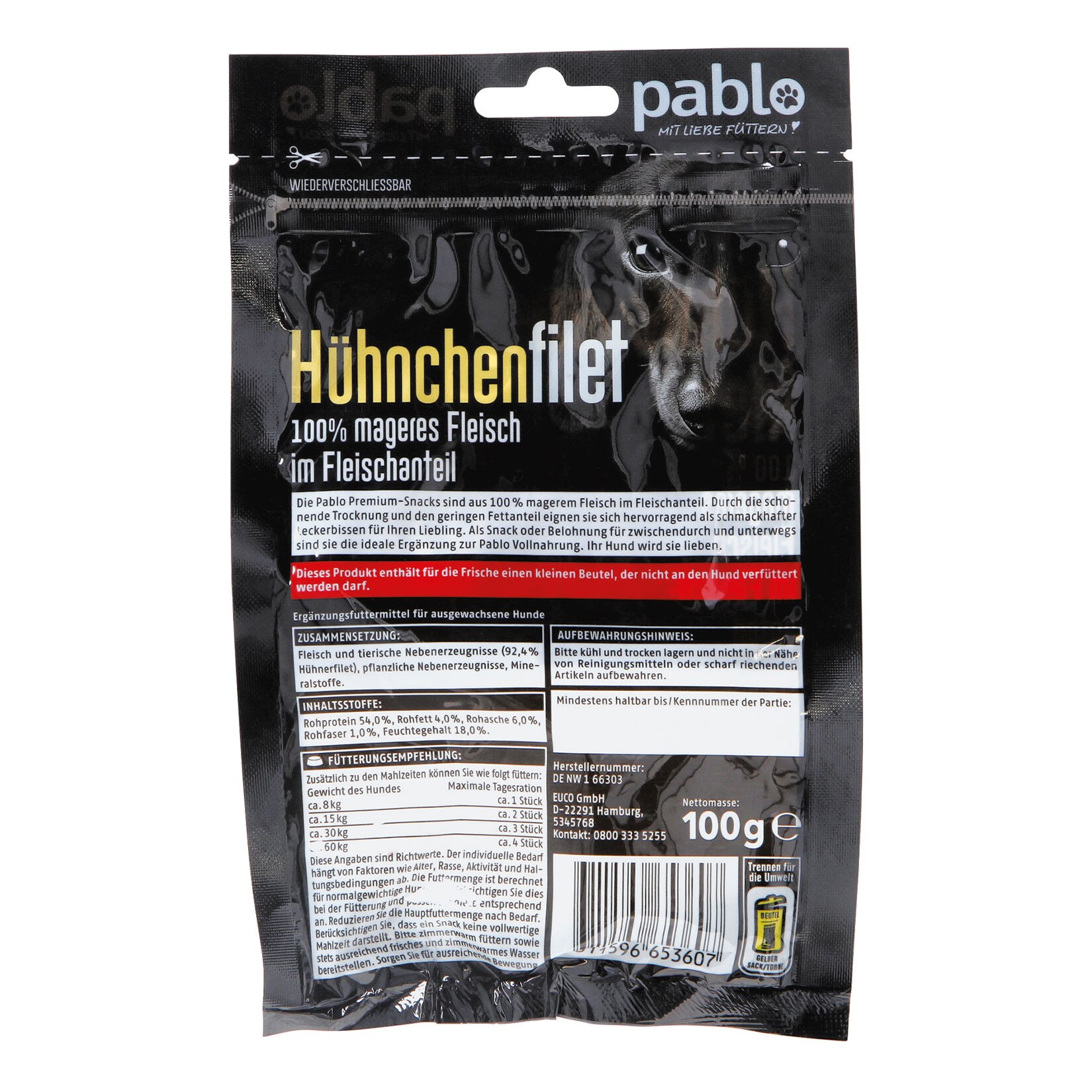 Pablo Hundesnack Filets 100 g, verschiende Sorten, 30er Pack online kaufen  bei Netto