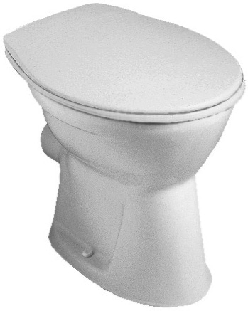 FESTIVAL Standflachsp&uuml;lklosett Abgang waagrecht 460x360mm wei&szlig; - Bild 1