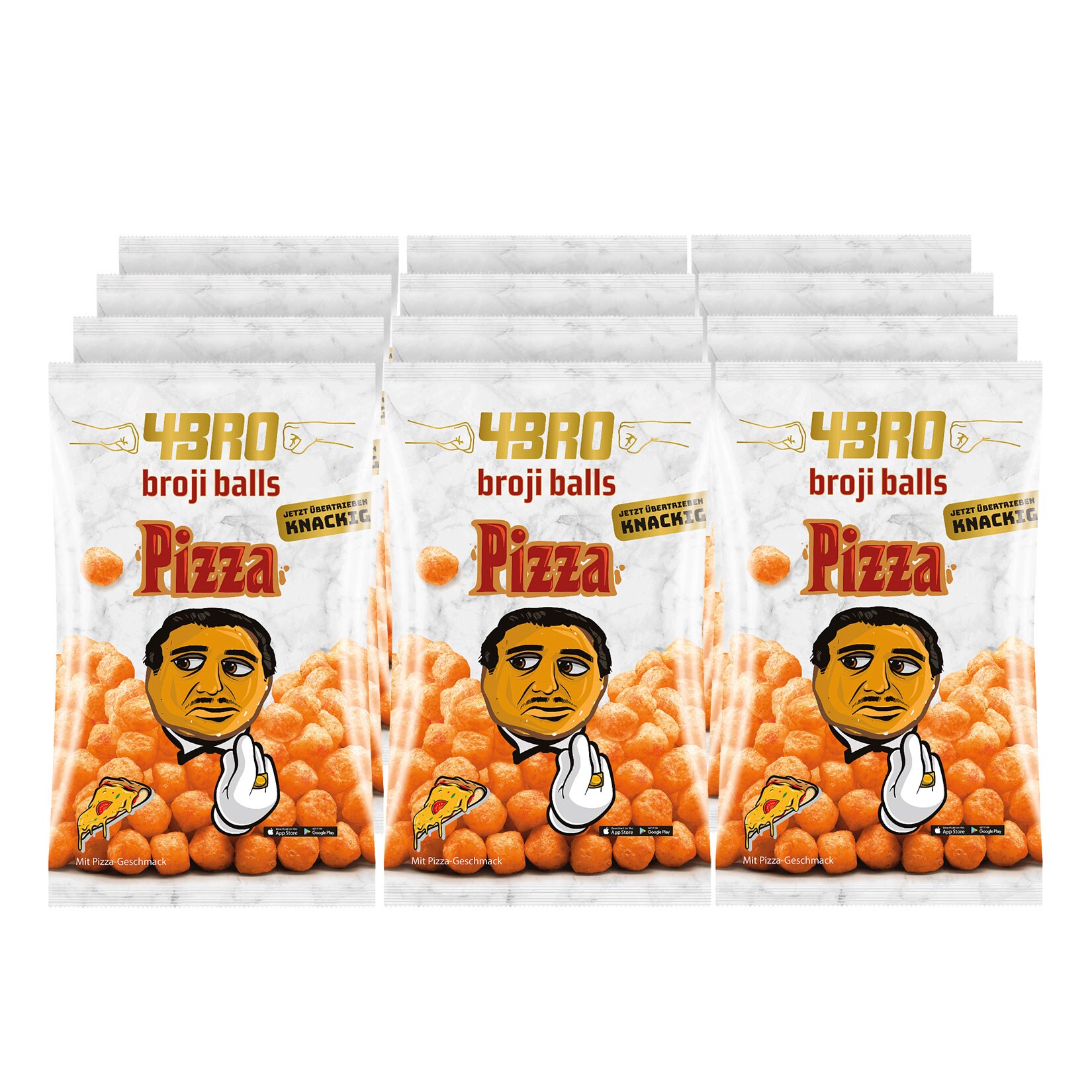 4BRO Broji Balls Pizza 75g, 12er Pack - Bild 1