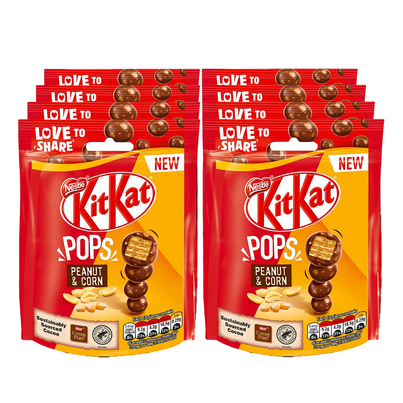 KitKat Pops Peanut & Corn 95g, 8er Pack - Bild 1