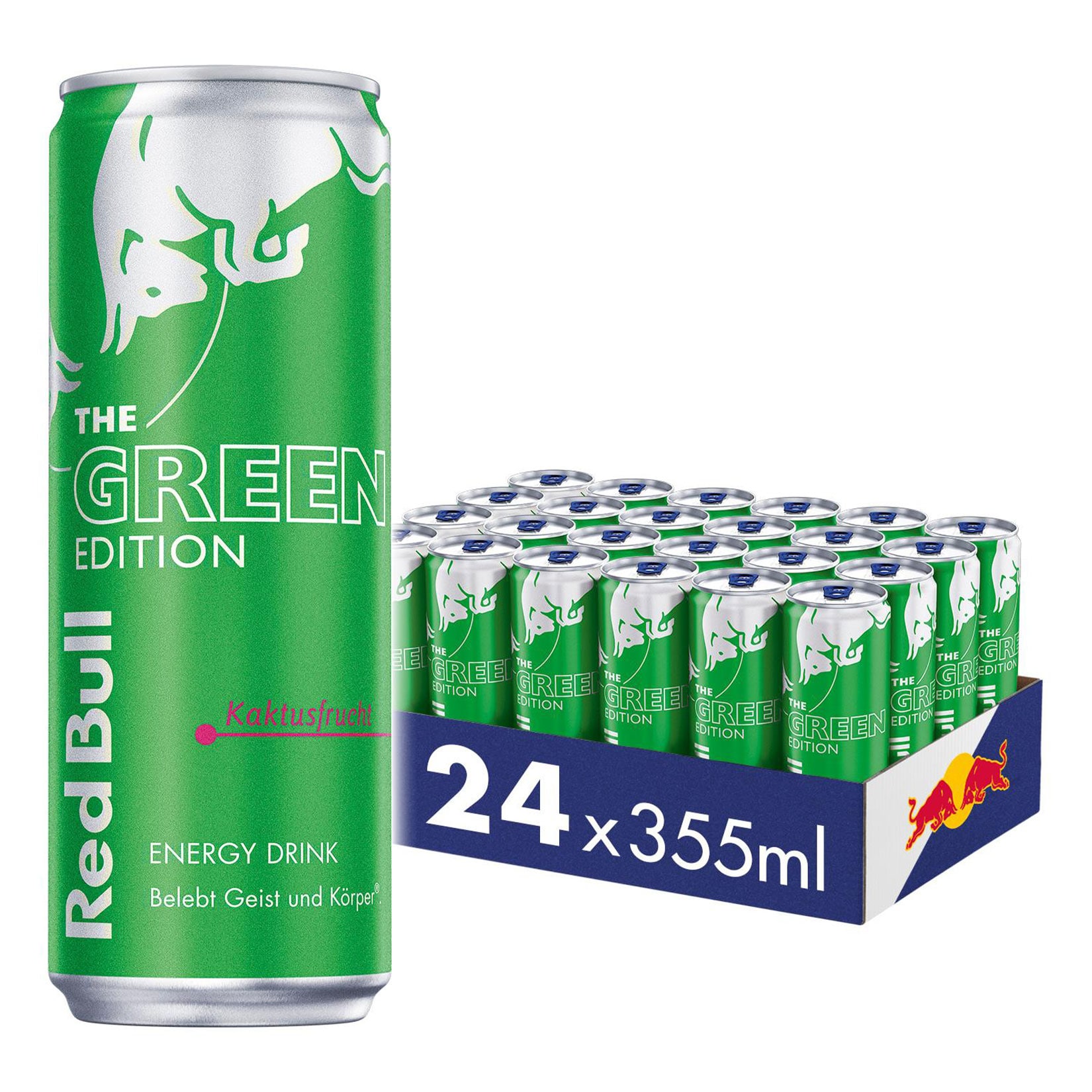 Red Bull Energy Drink Green Edition Kaktusfrucht 0,355 Liter Dose, 24er Pack - Bild 1