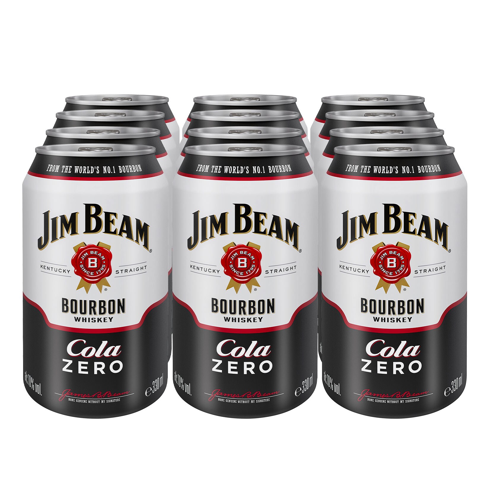 Jim Beam & Cola Zero 10,0 % vol 0,33 Liter, 12er Pack - Bild 1