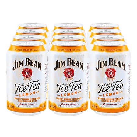 Jim Beam & Ice Tea Lemon 10,0 % vol  0,33 Liter, 12er Pack - Bild 1