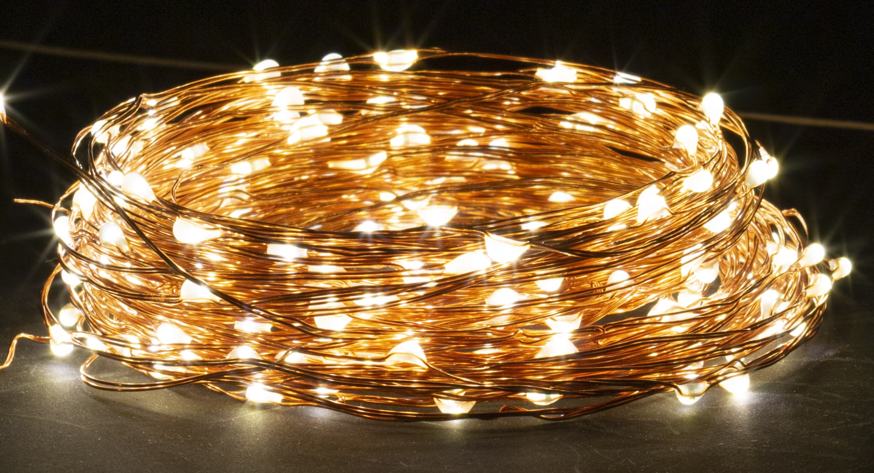 LED Solar Kupferdraht mit Lichterkette warm - Bild 1