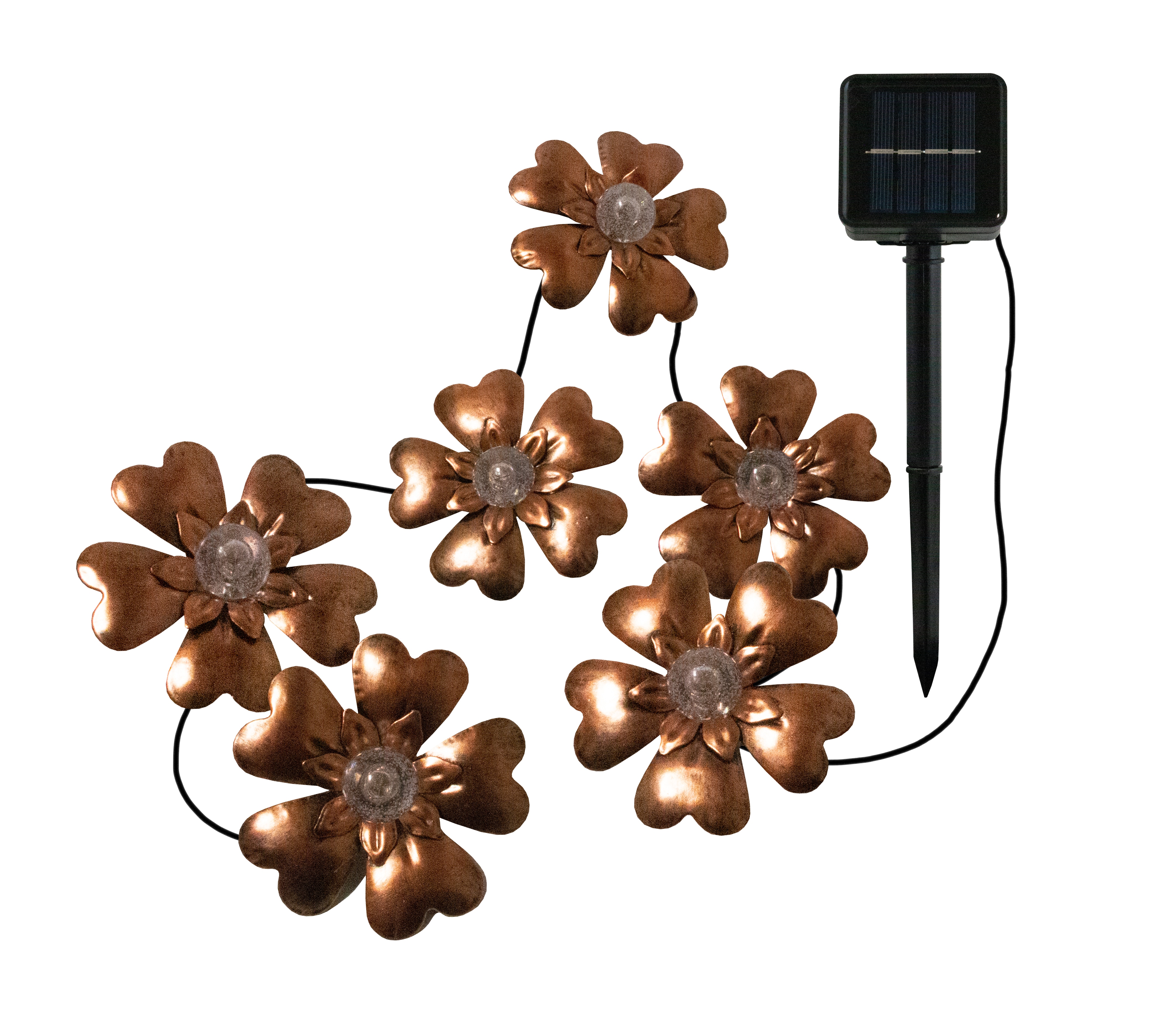 LED Solar Blumenbodenlicht Bronze - Bild 1
