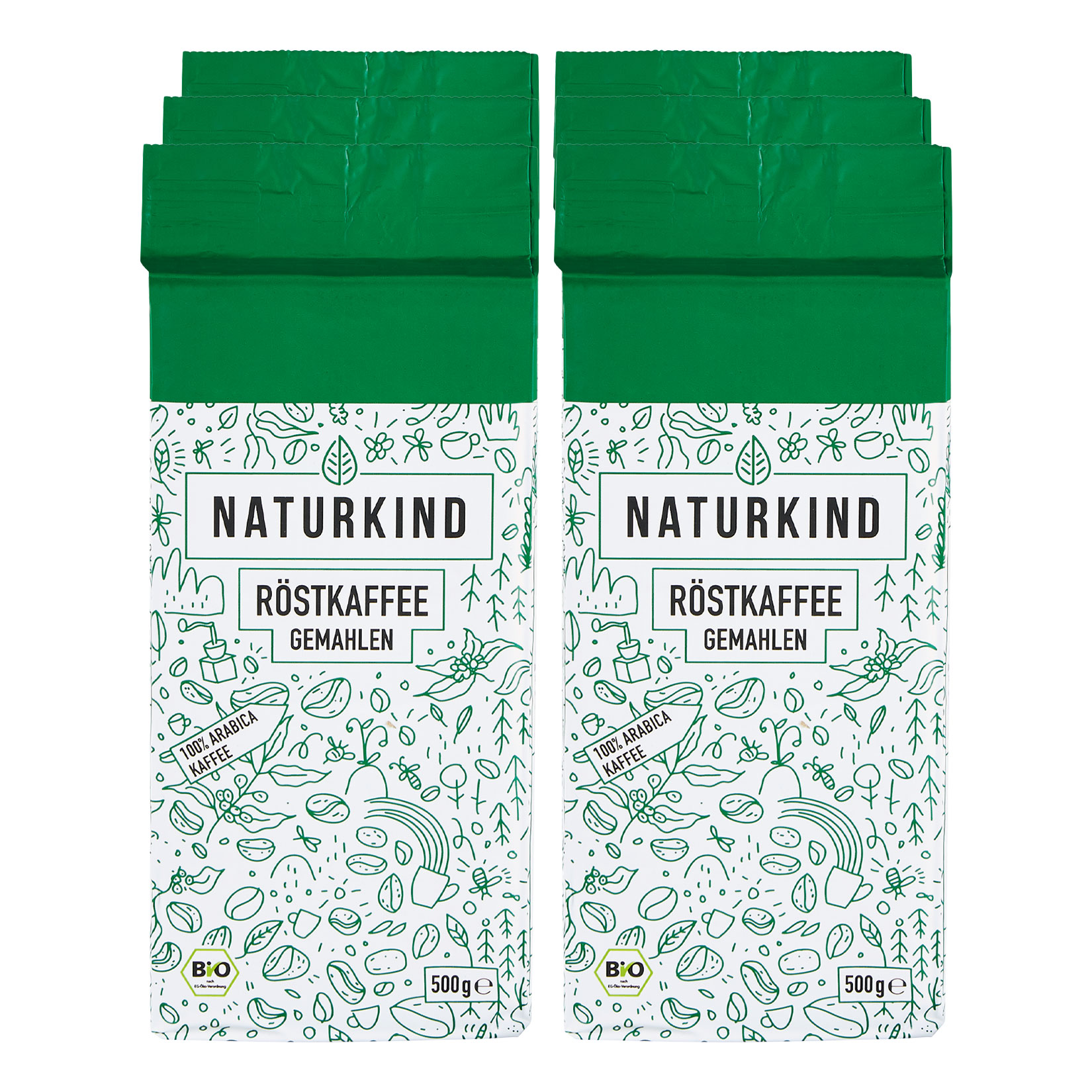 NATURKIND Bio Filterkaffee 500 g, 6er Pack - Bild 1