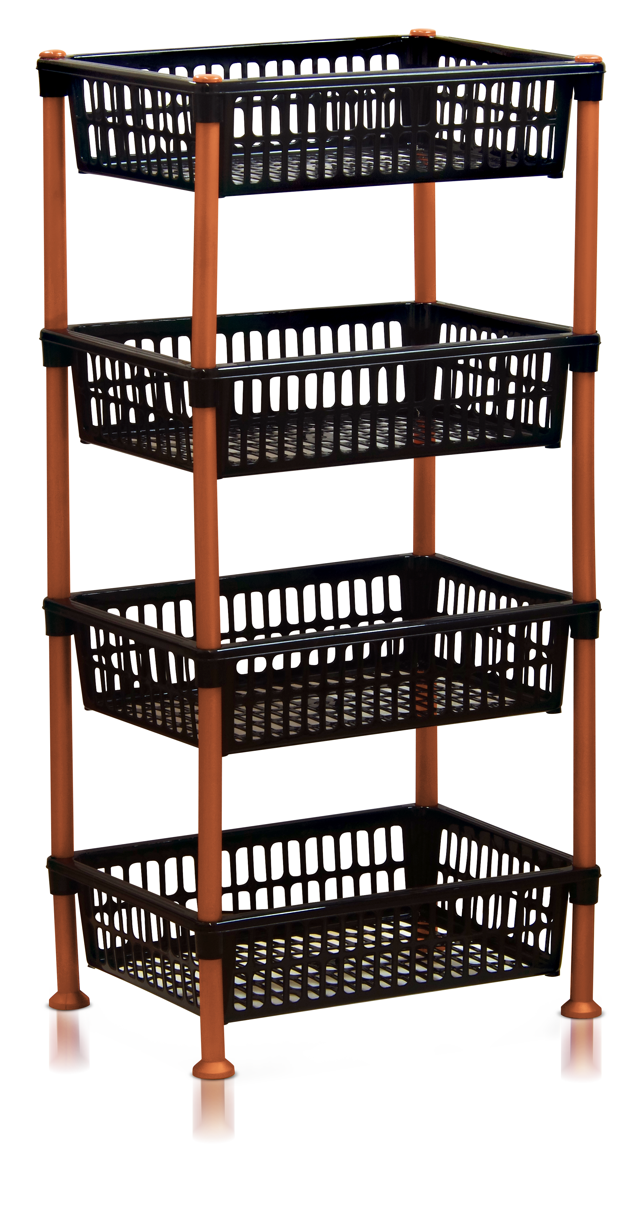 Clever Clean City Glamour Regal - schwarz/kupfer - mit 4 K&ouml;rben - versch. Farben - - Bild 1