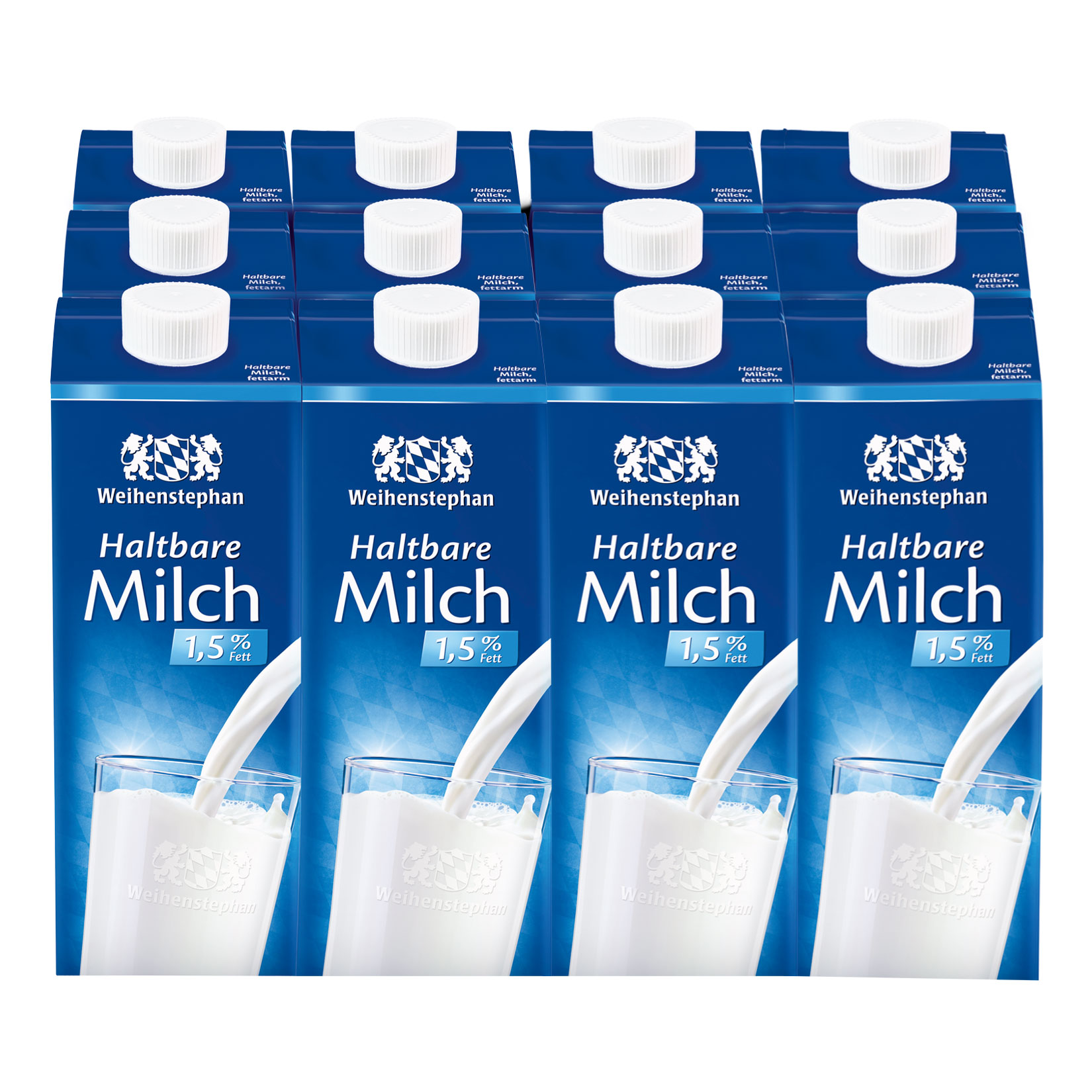 Weihenstephan H-Milch 1,5% 1 Liter, 12er Pack - Bild 1