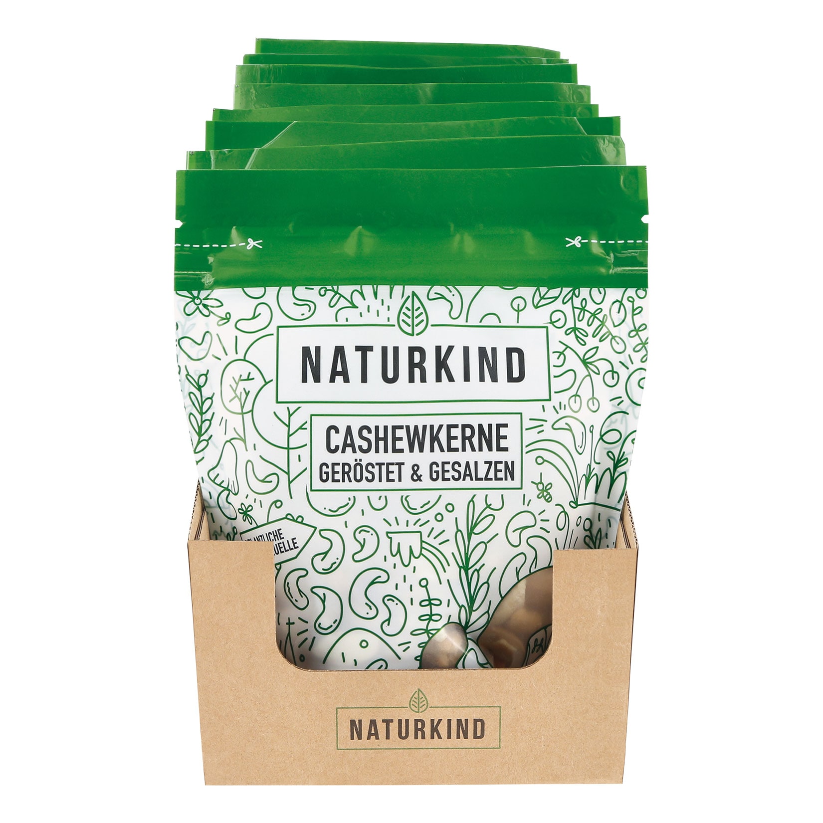 NATURKIND Bio Cashewkerne 125 g, 10er Pack - Bild 1