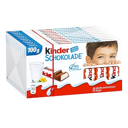 Kinder Schokolade 100g, 10er Pack - Bild 1
