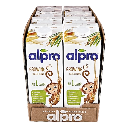 Alpro Growing Up Haferdrink für Kinder 1 Liter, 8er Pack - Bild 1