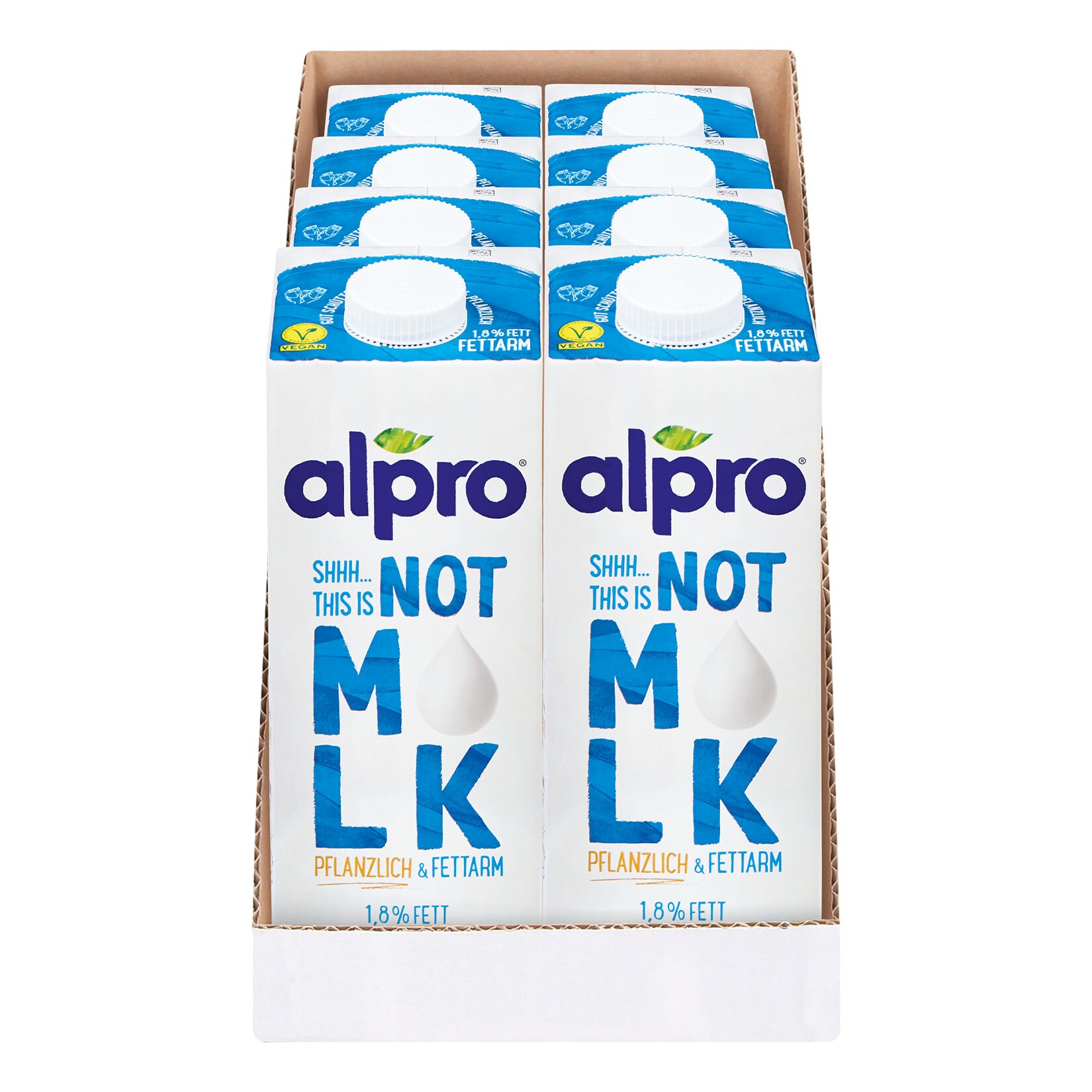 Alpro Not Milk Drink 1,8% Fett 1 Liter, 8er Pack - Bild 1