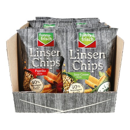 Linsen Chips Paprika Style - Funny-frisch - 90 Gramm