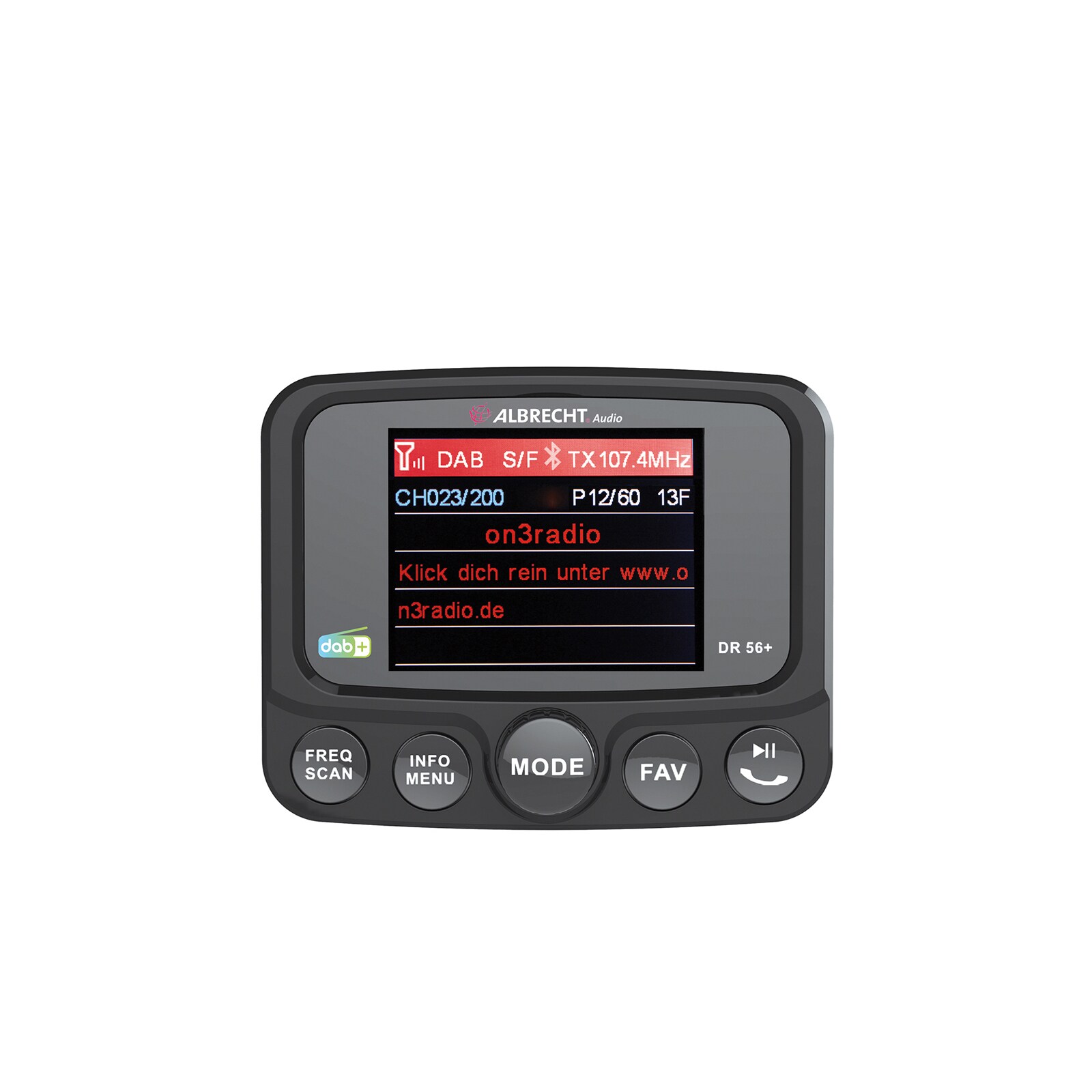 Albrecht DR 56+ DAB+ Autoradio Tuner mit Bluetooth & Freisprecheinrichtung | 04032661272560