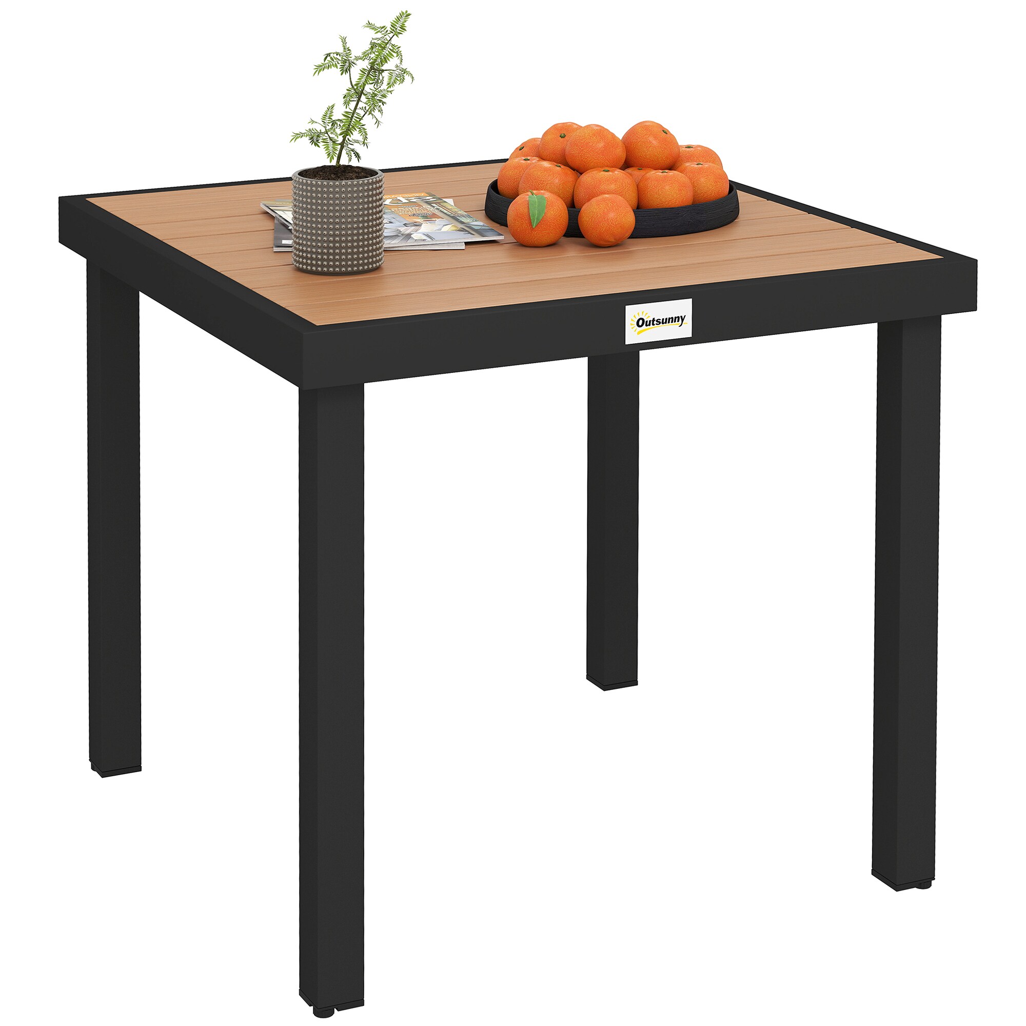 Outsunny Gartentisch Aluminium, Kunststoff - Bild 1