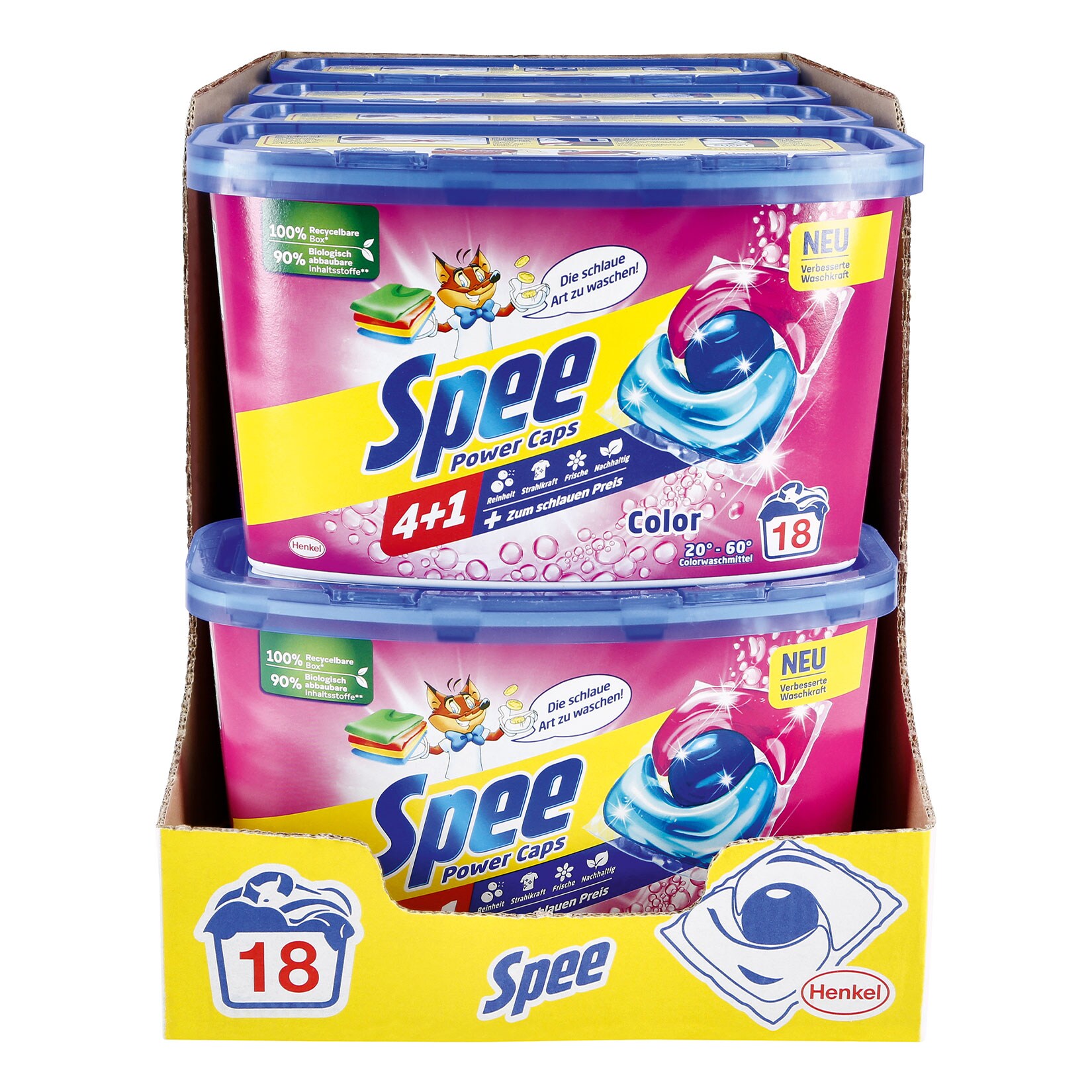 Spee Power Caps Colorwaschmittel 18 WL, 8er Pack - Bild 1