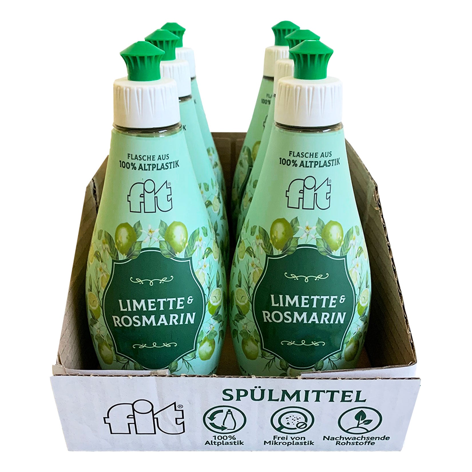 Fit Sp&uuml;lmittel Spices Limette-Rosmarin 400 ml, 6er Pack - Bild 1