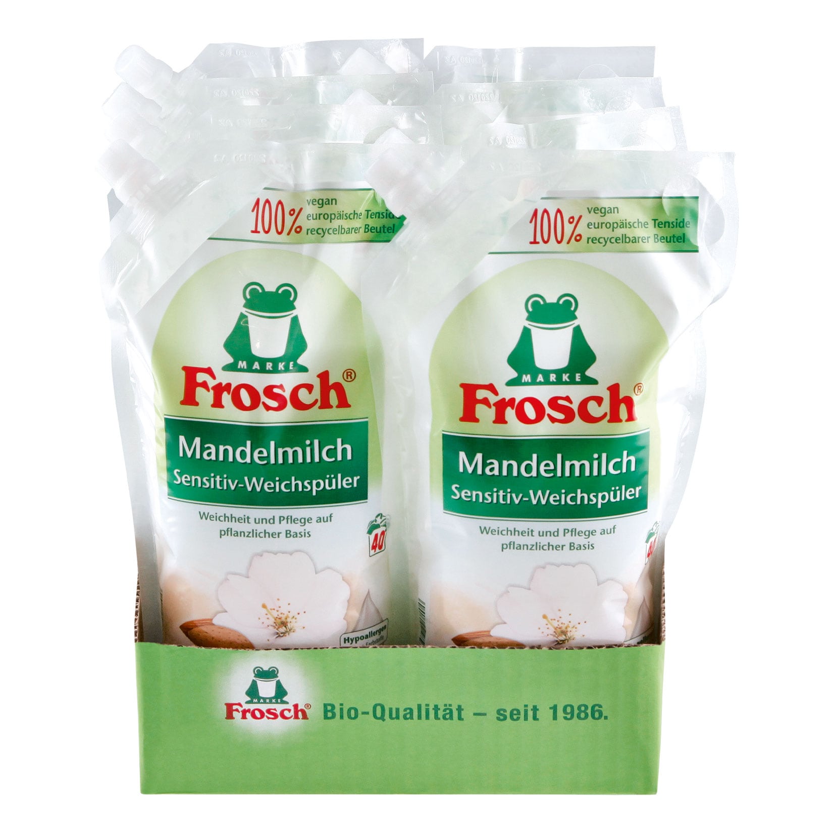 Frosch Mandelmilch Sensitiv Weichsp&uuml;ler 1 Liter, 8er Pack - Bild 1