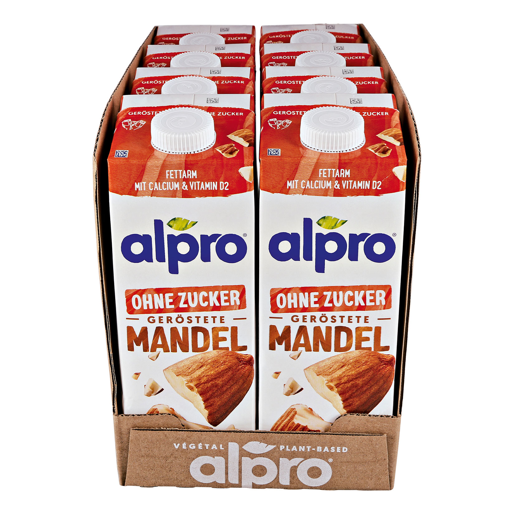 Alpro Mandeldrink ger&ouml;stet ohne Zucker 1 Liter, 8er Pack - Bild 1