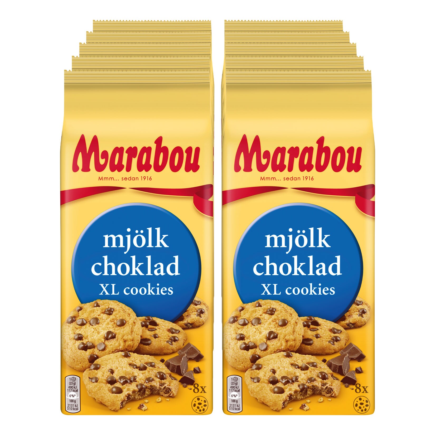 Marabou Cookies Milk Chocolate 184 g, 10er Pack - Bild 1