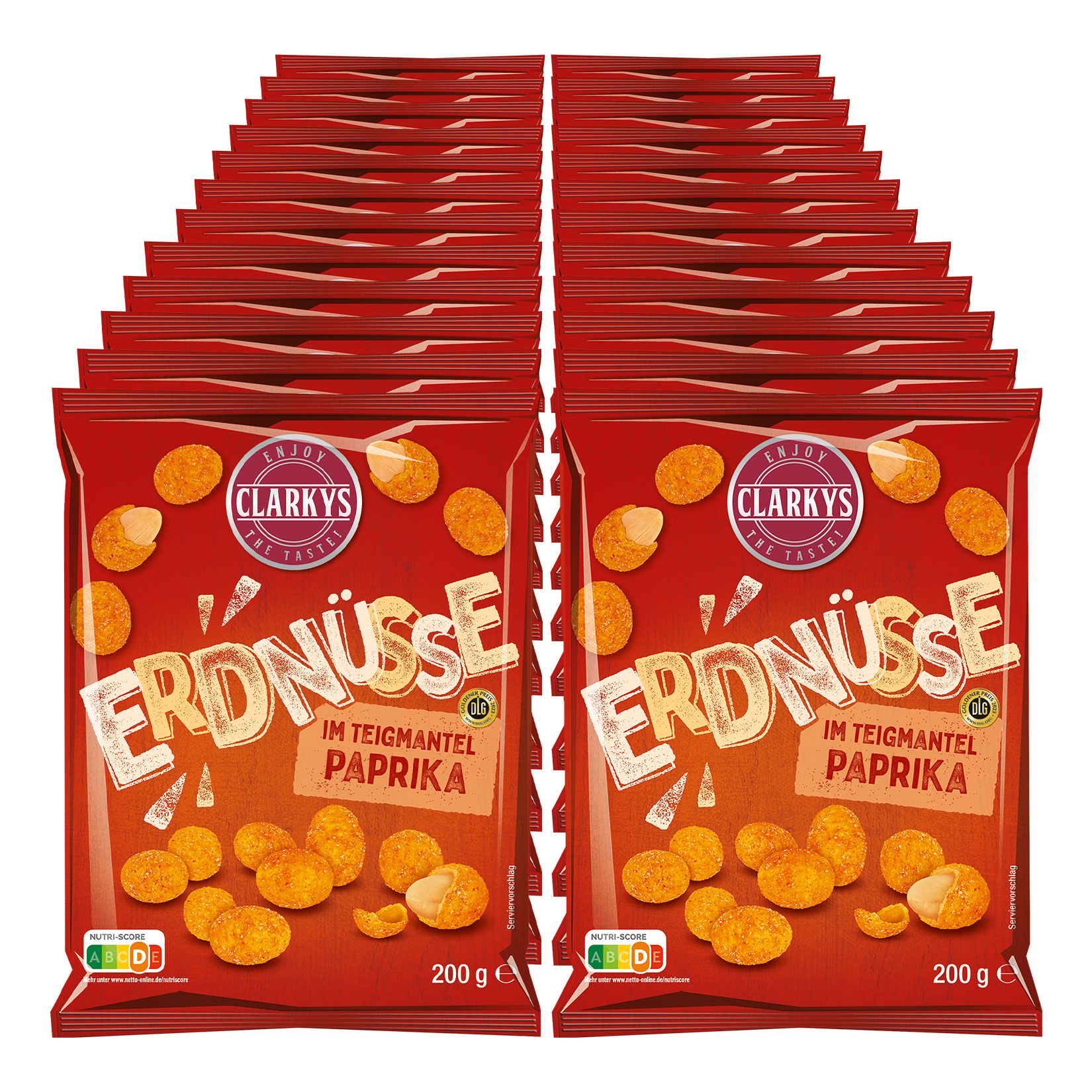 Clarkys Erdn&uuml;sse im Teigmantel Paprika 200 g, 24er Pack - Bild 1