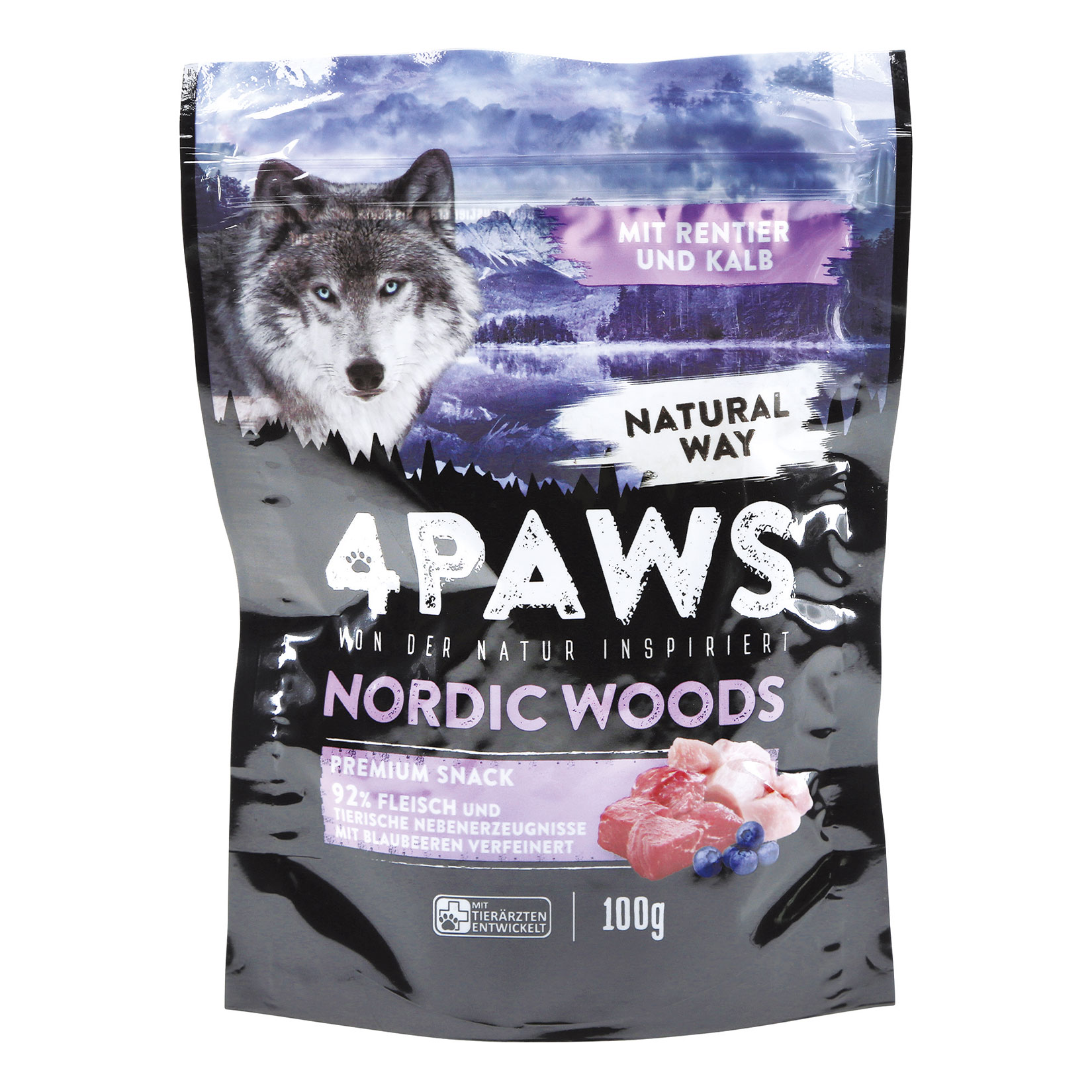 4 PAWS Hundesnack Rentier und Kalb 100 g, 6er Pack online kaufen bei Netto