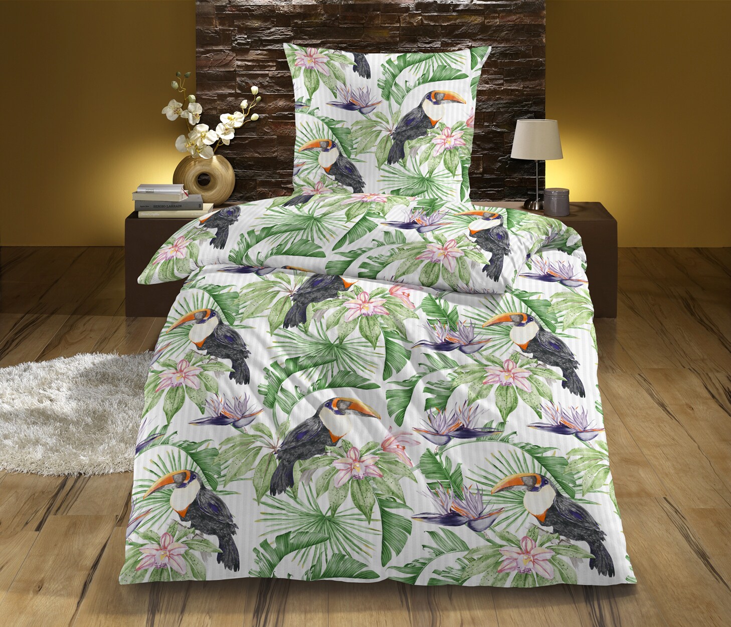 Dekor Mikrofaser Bettw&auml;sche &Uuml;G - Dschungel - versch. Designs - Bild 1