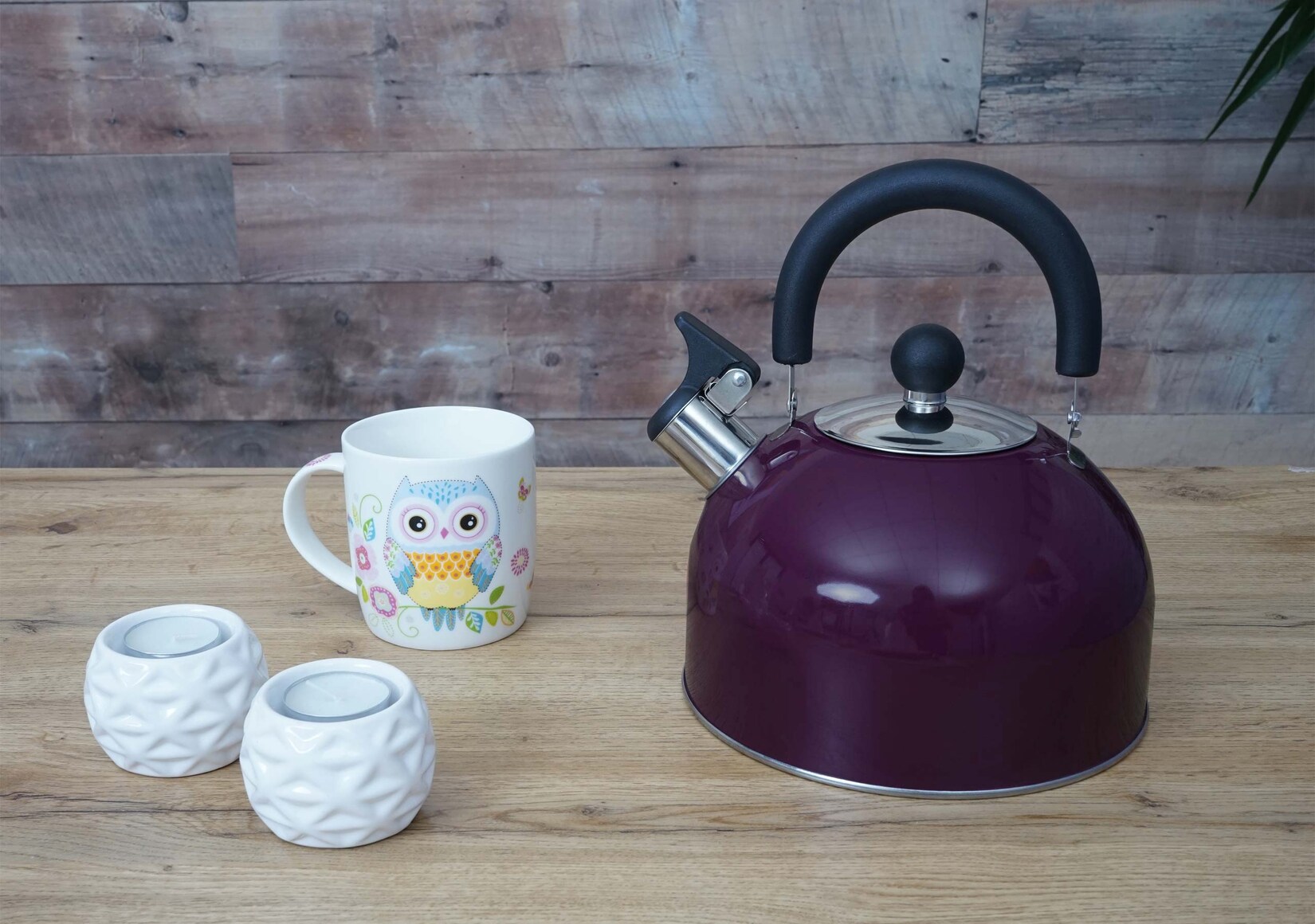 Flötenkessel MCW-J67, Wasserkessel Teekessel, Edelstahl hitzebeständig 2,5l ~ violett | 04057651487991