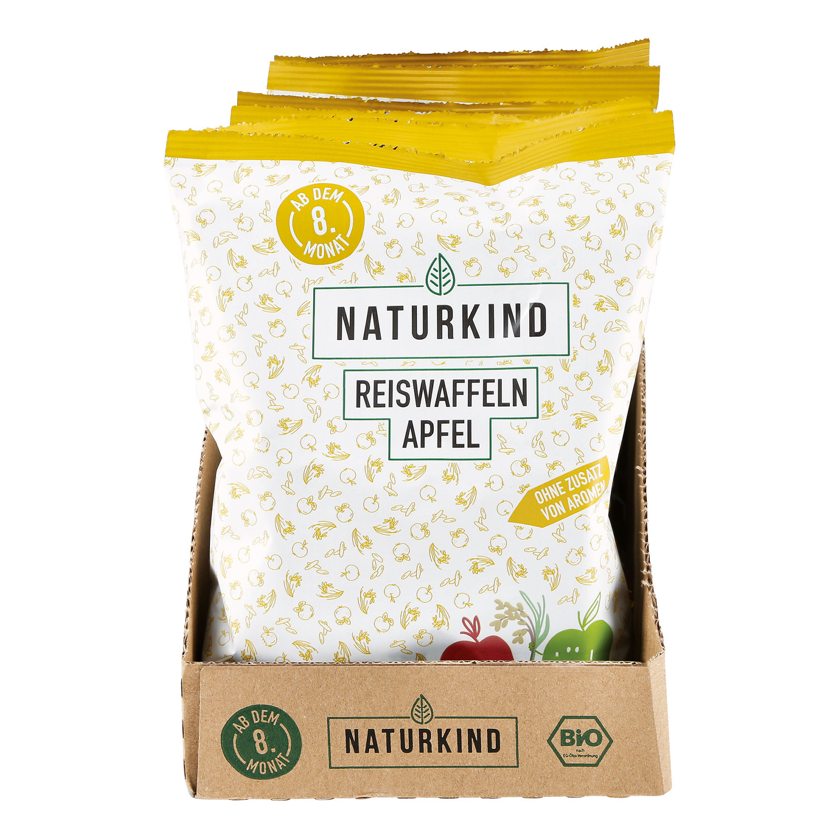 NATURKIND Bio Mini Reiswaffeln Apfel 35 g, 7er Pack - Bild 1