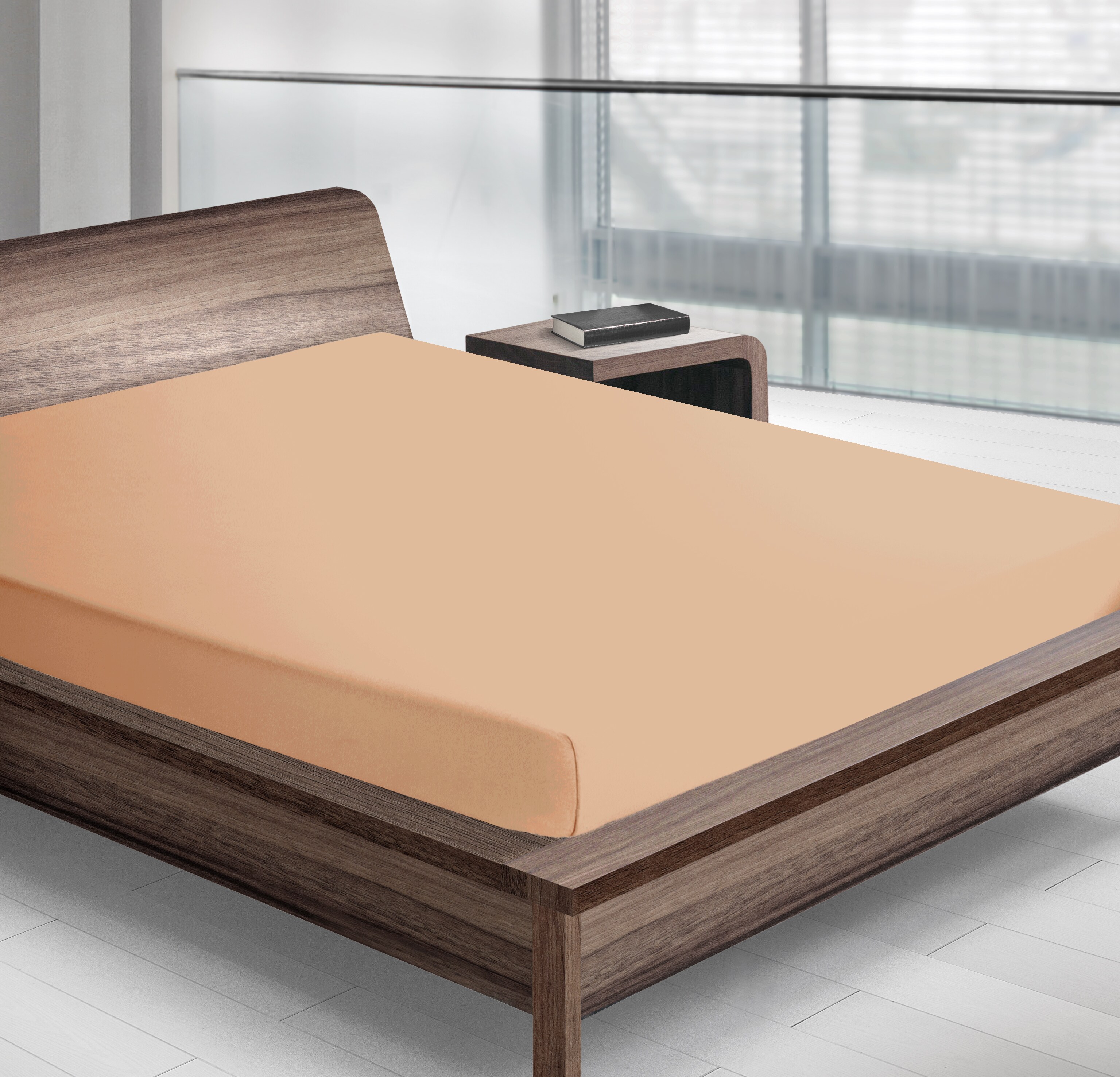 Dekor Betttuch 140x200 cm sortiert Apricot - versch. Farben - Bild 1