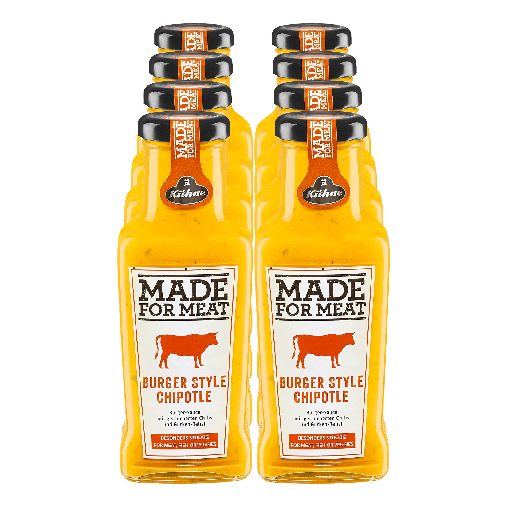 K&uuml;hne Made for Meat Burger Style Chipotle 235 ml, 8er Pack - Bild 1