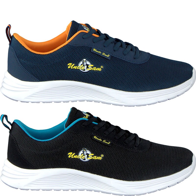 Uncle Sam sportive Herren Freizeitschuhe - navy/orange- Gr. 41 - Bild 1