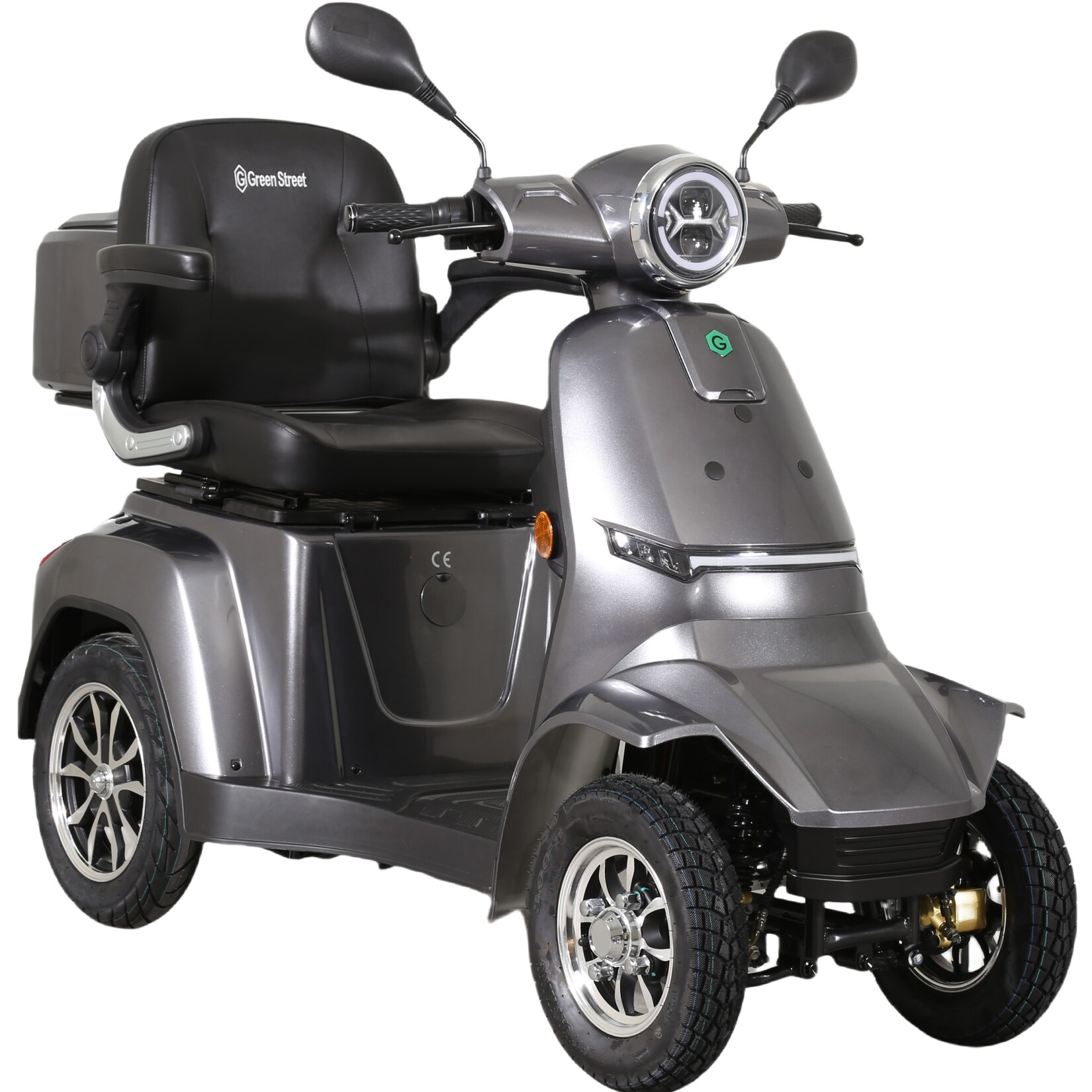 GreenStreet Elektromobil E-Mover Deluxe 1000 W 20 km/h dunkelgrau inkl. Topcase | 04250274100661