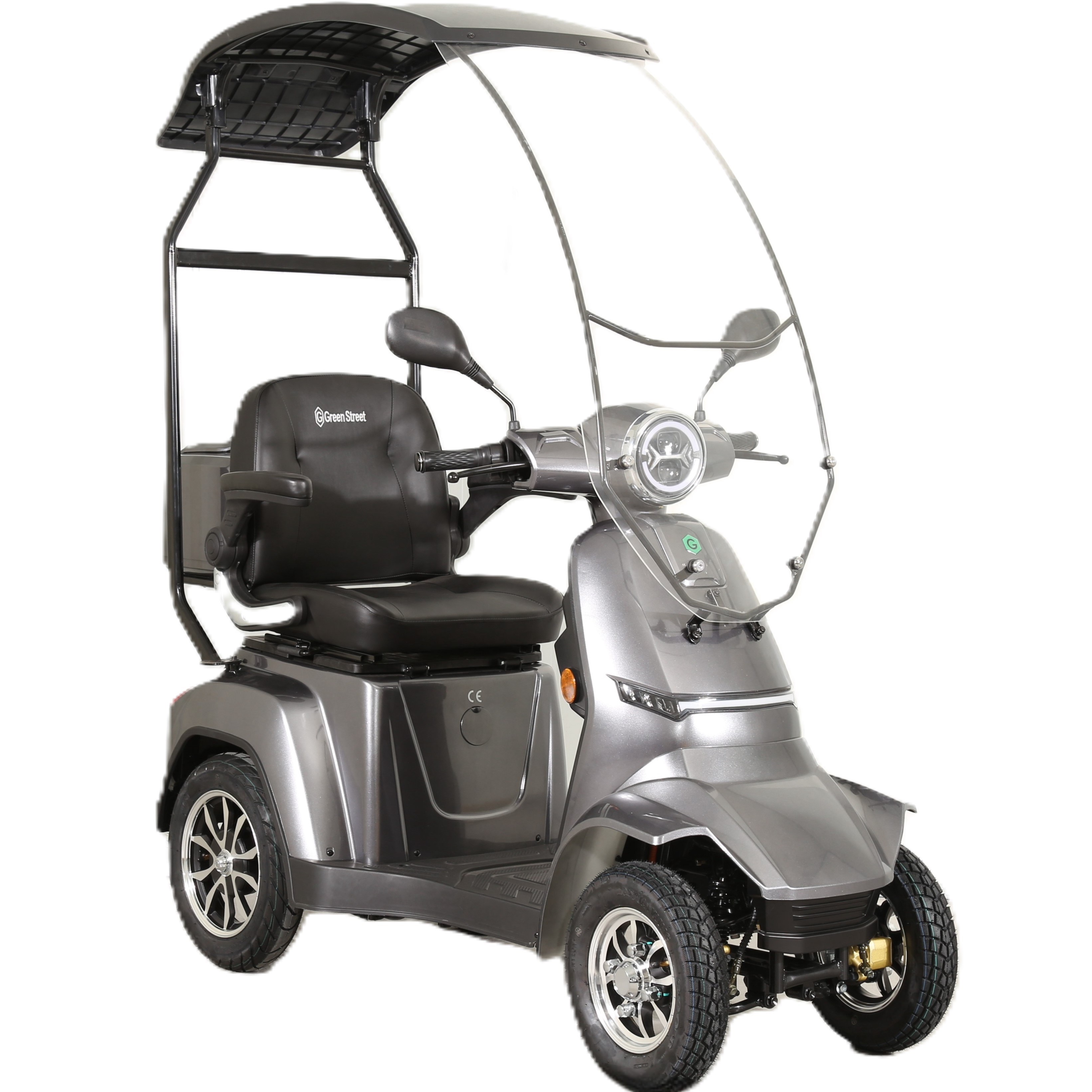 GreenStreet Elektromobil E-Mover Deluxe 1000 W 20 km/h dunkelgrau inkl. Topcase und Dach - Bild 1