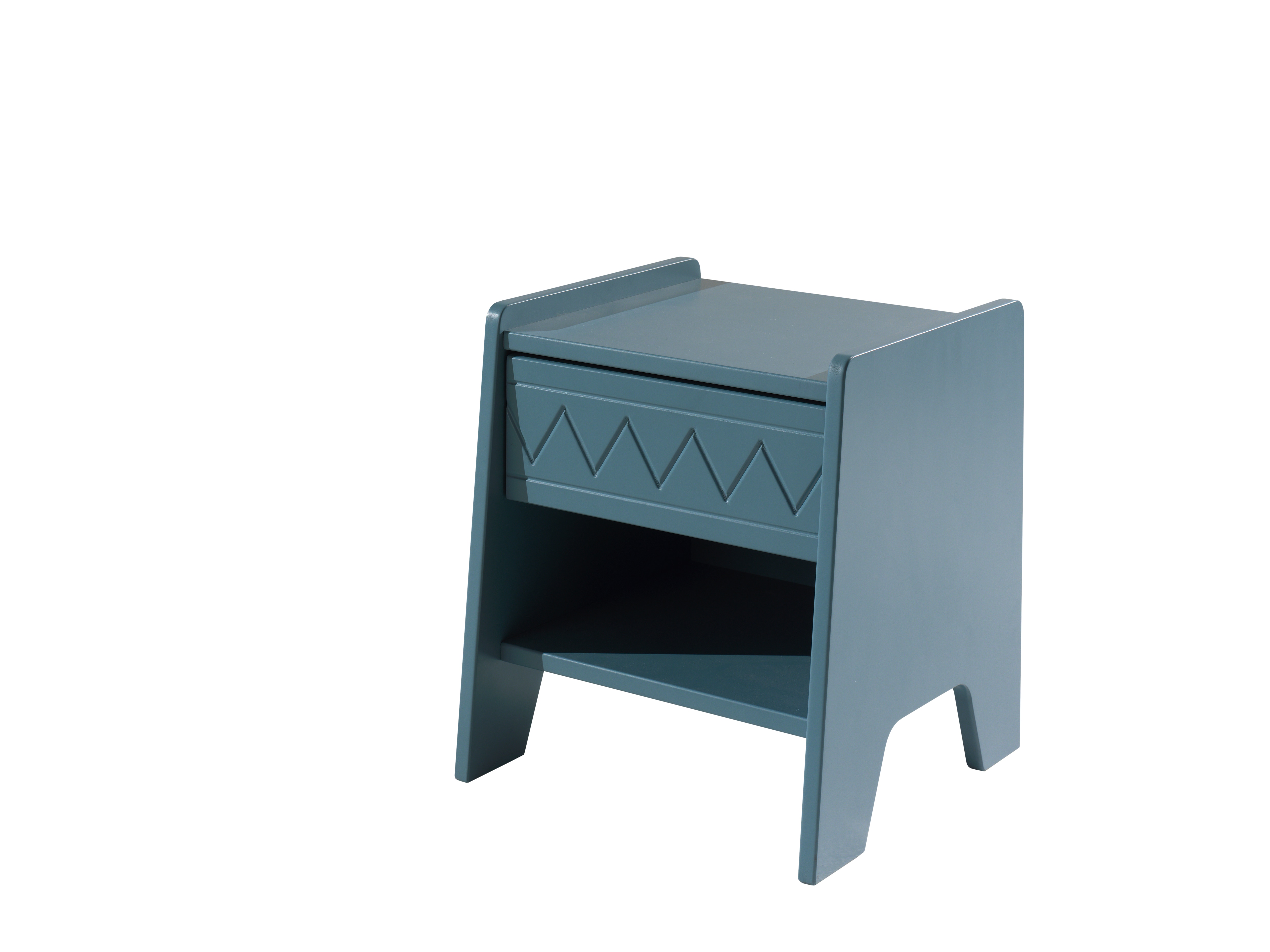 WYNNIE Nachtkonsole mit 1 Schublade, Ausf. Farbe Blue Bird lackiert - Bild 1