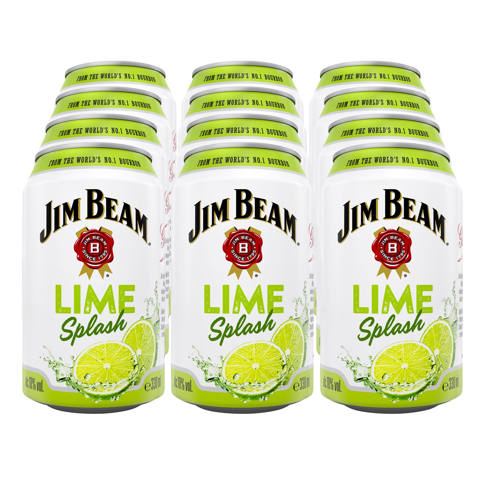 Jim Beam Lime Splash Mixgetr&auml;nk 10,0 % vol 0,33 Liter, 12er Pack - Bild 1