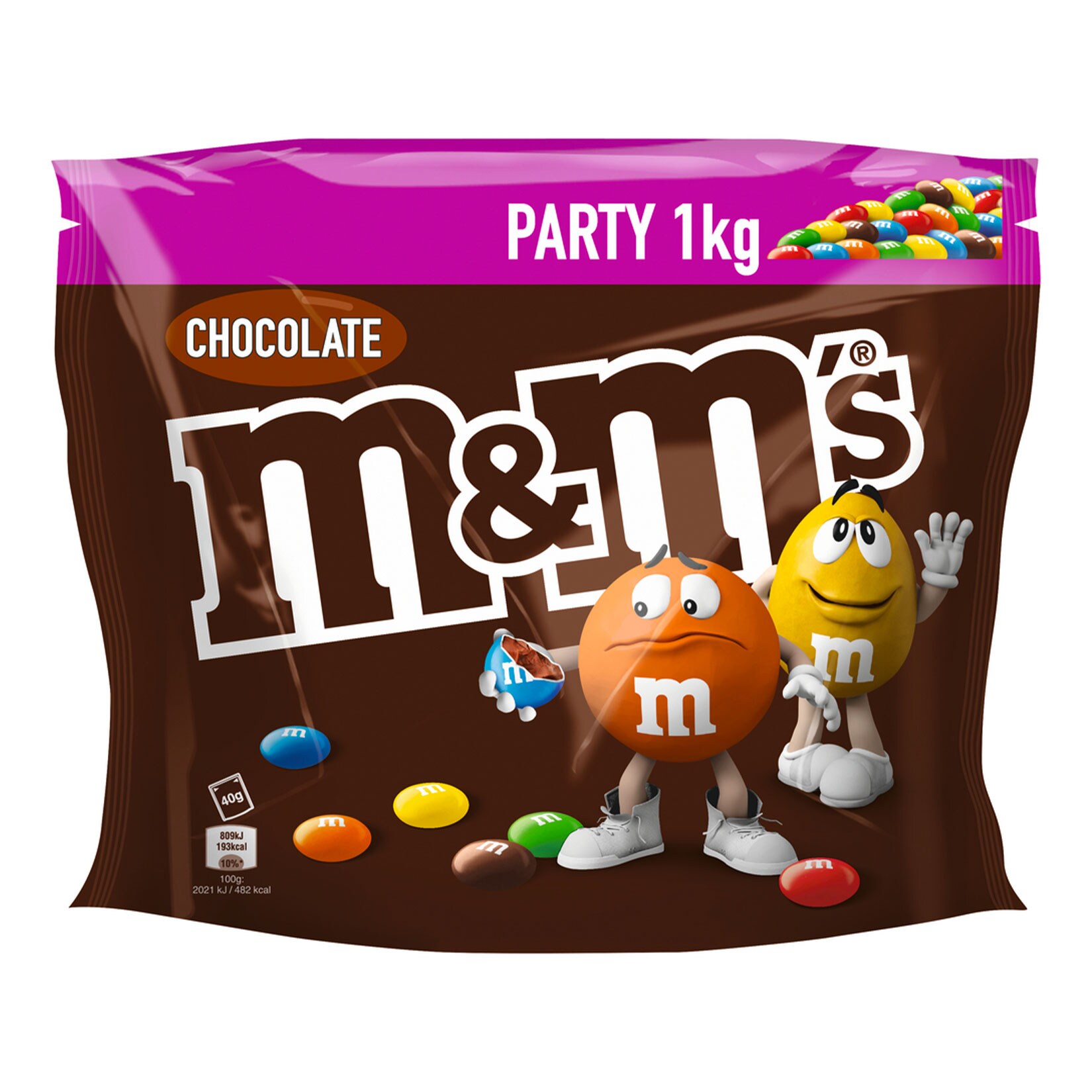 M&Ms Chocolate 1kg Party Beutel - Bild 1