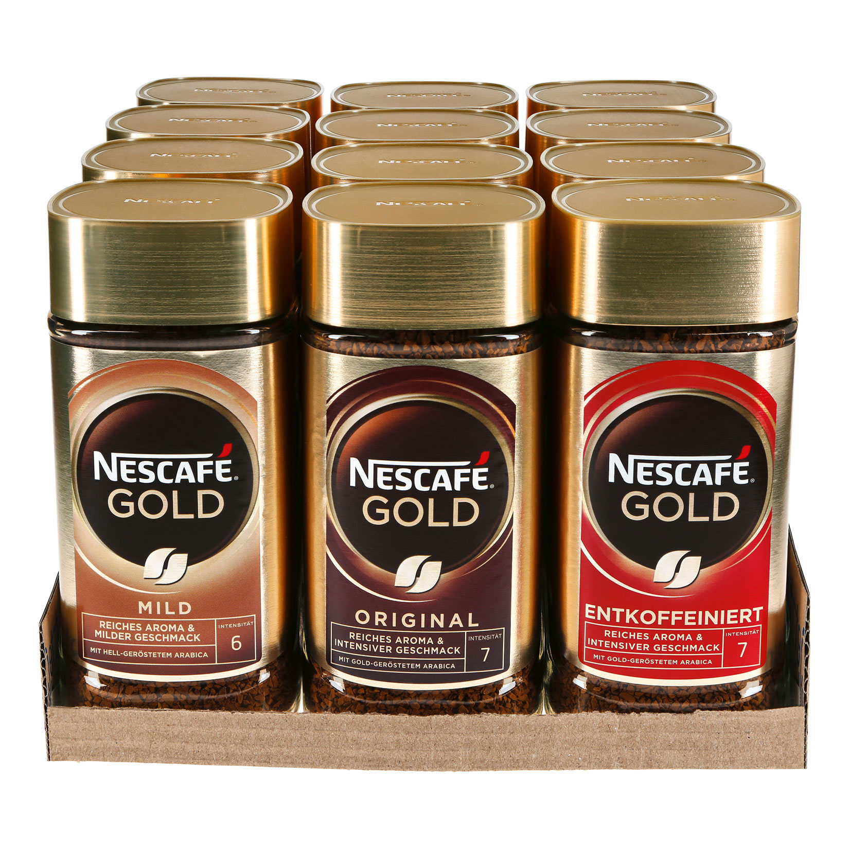 Nestl&eacute; Nescafe Gold 200 g, verschiedene Sorten, 12er Pack - Bild 1