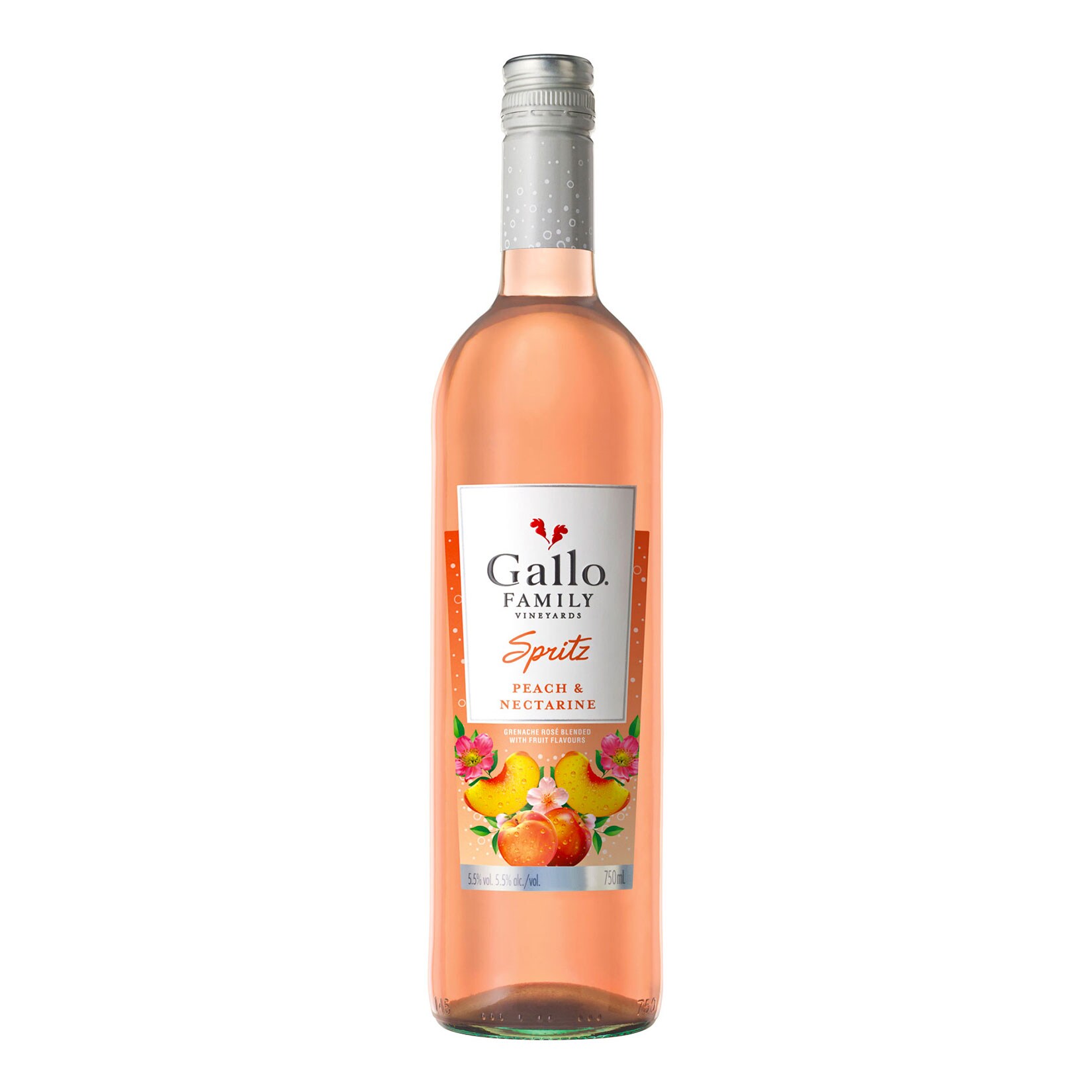 Gallo Family Vineyards Spritz Pfirsich & Nektarine 5,5 % vol 0,75 Liter – Inhalt: 6 Flaschen | 00085000024584