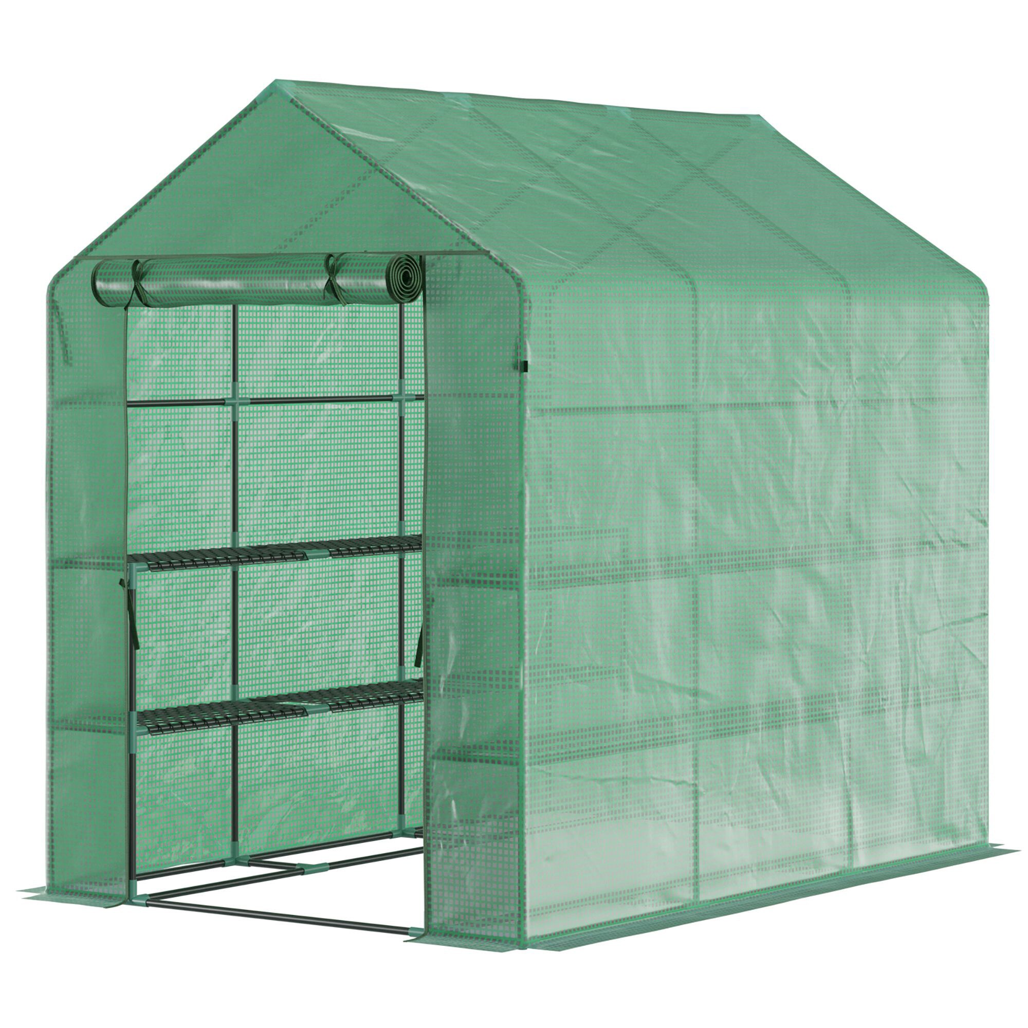 Outsunny Gew&auml;chshaus PE, Stahl - Bild 1