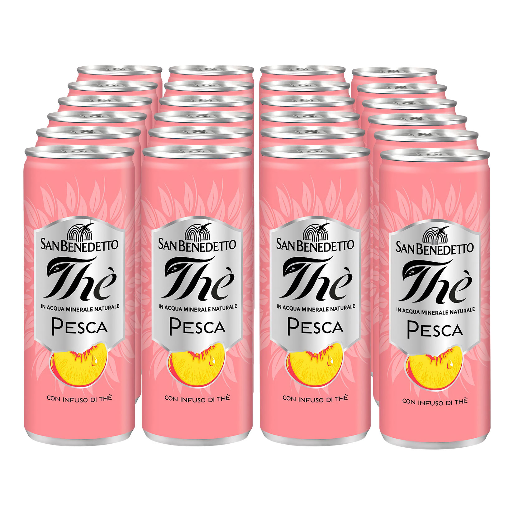 San Benedetto Eistee Pfirsich 0,33 Liter Dose, 24er Pack - Bild 1