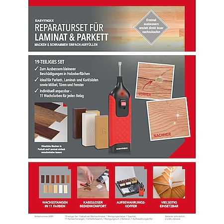 Holz Reparatur Set Laminat Parkett Garten & Heimwerken Baumarkt Werkzeuge Handwerkzeuge Laminatschneider 